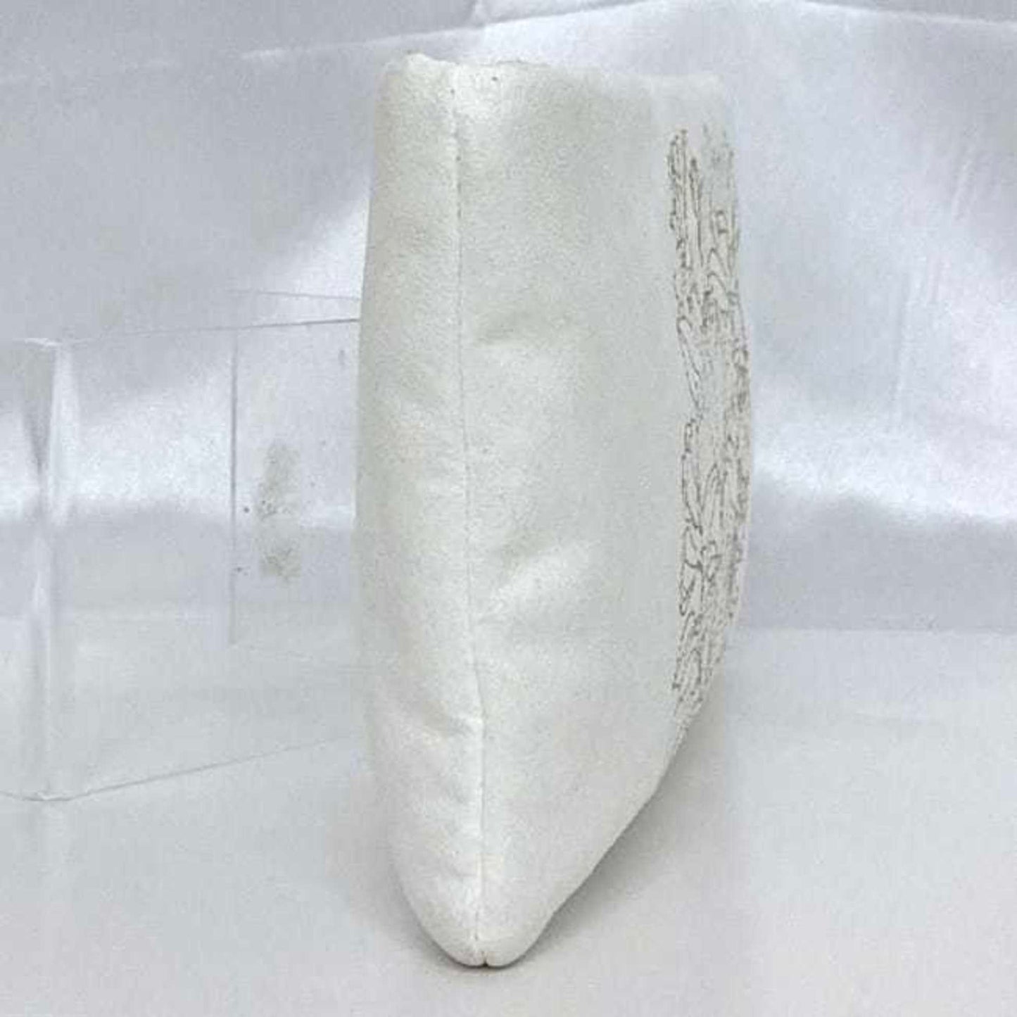 Chanel White Cotton Canvas Pouch ()