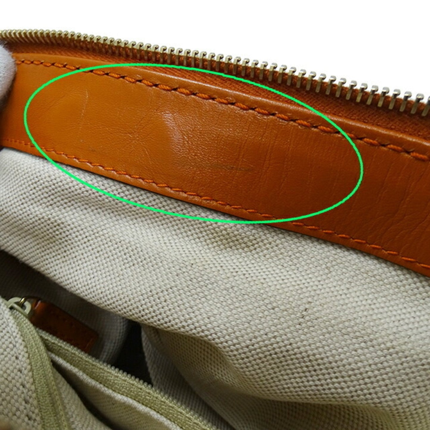 Gucci Beige Brown Orange Gg Canvas Leather Handbag Shoulder Bag ()