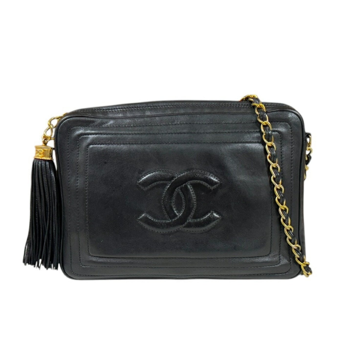 Chanel Black Leather Shoulder Bag ()