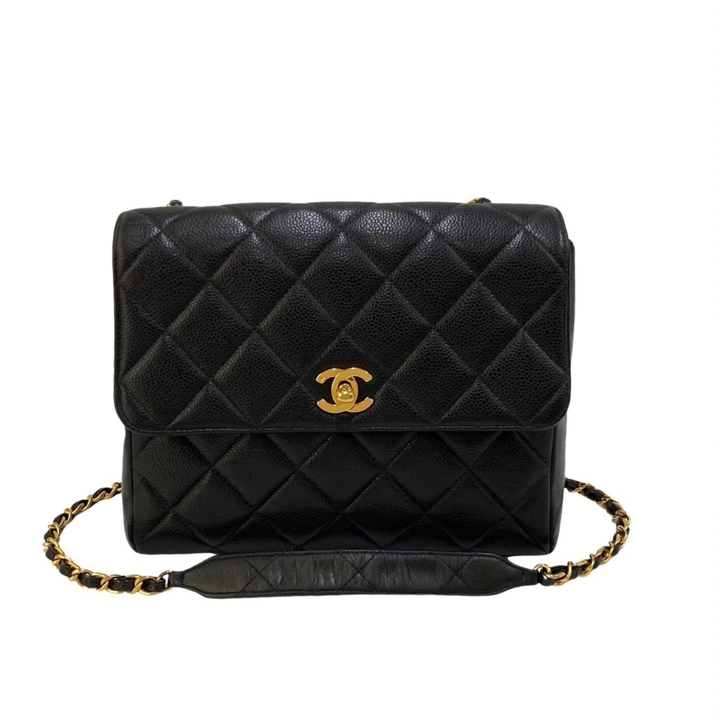 Chanel Black Leather Shoulder Bag ()