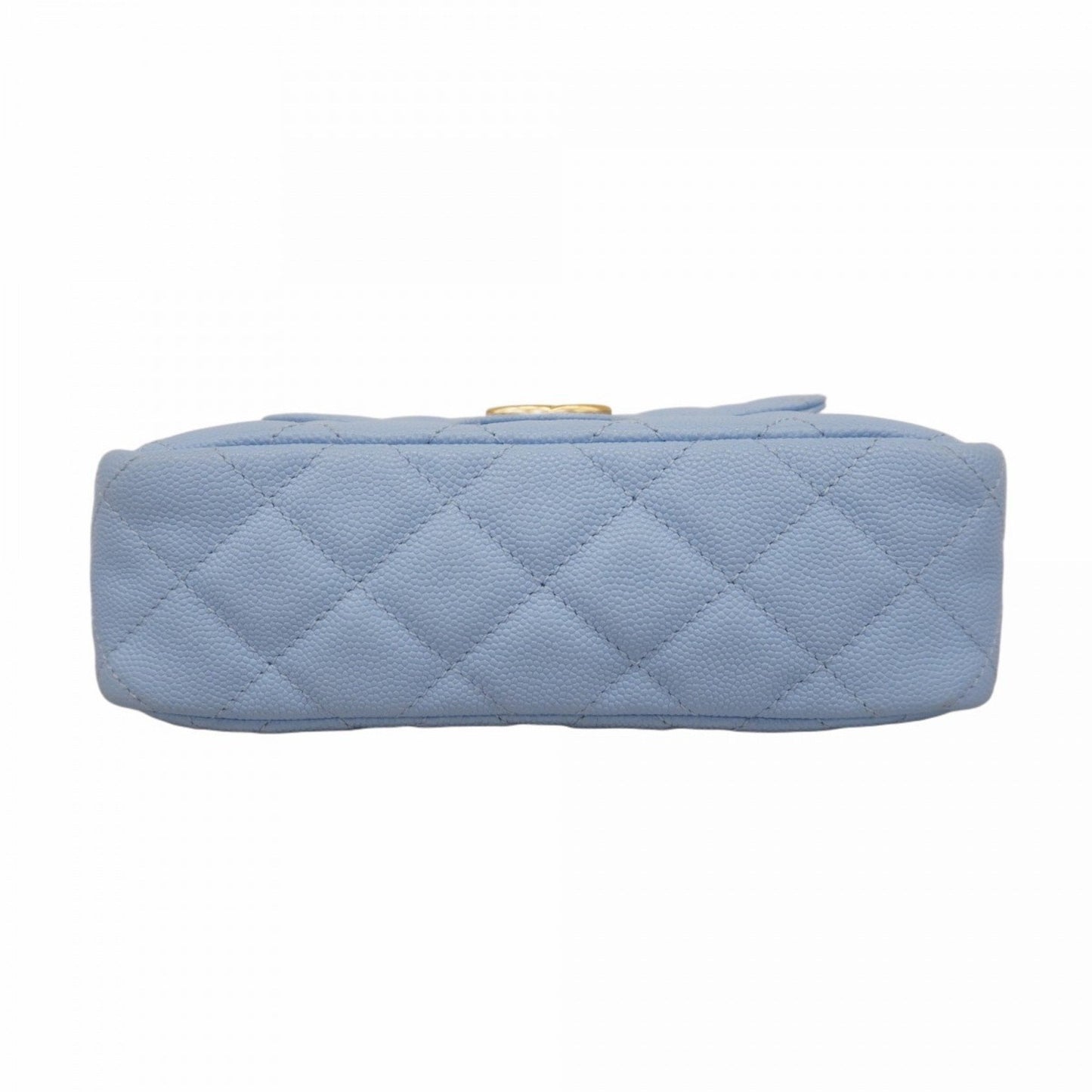 Chanel Blue Grained Calfskin Shoulder Bag ()