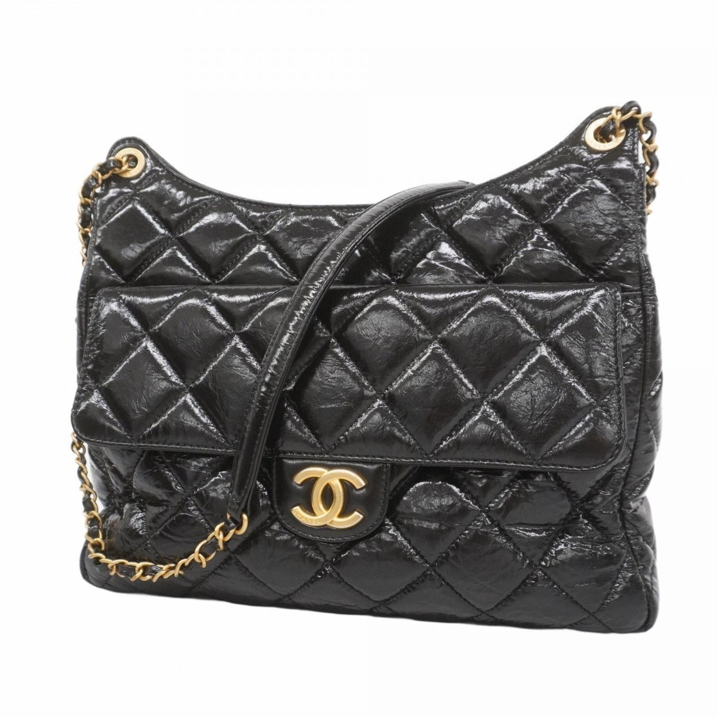 Chanel Black Leather Shoulder Bag ()