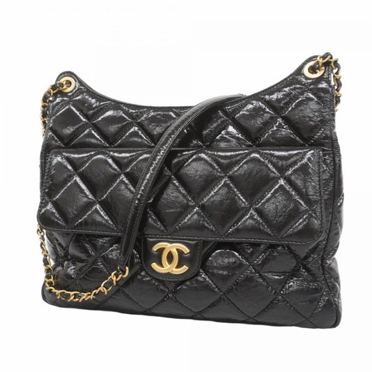 Chanel Black Leather Shoulder Bag ()