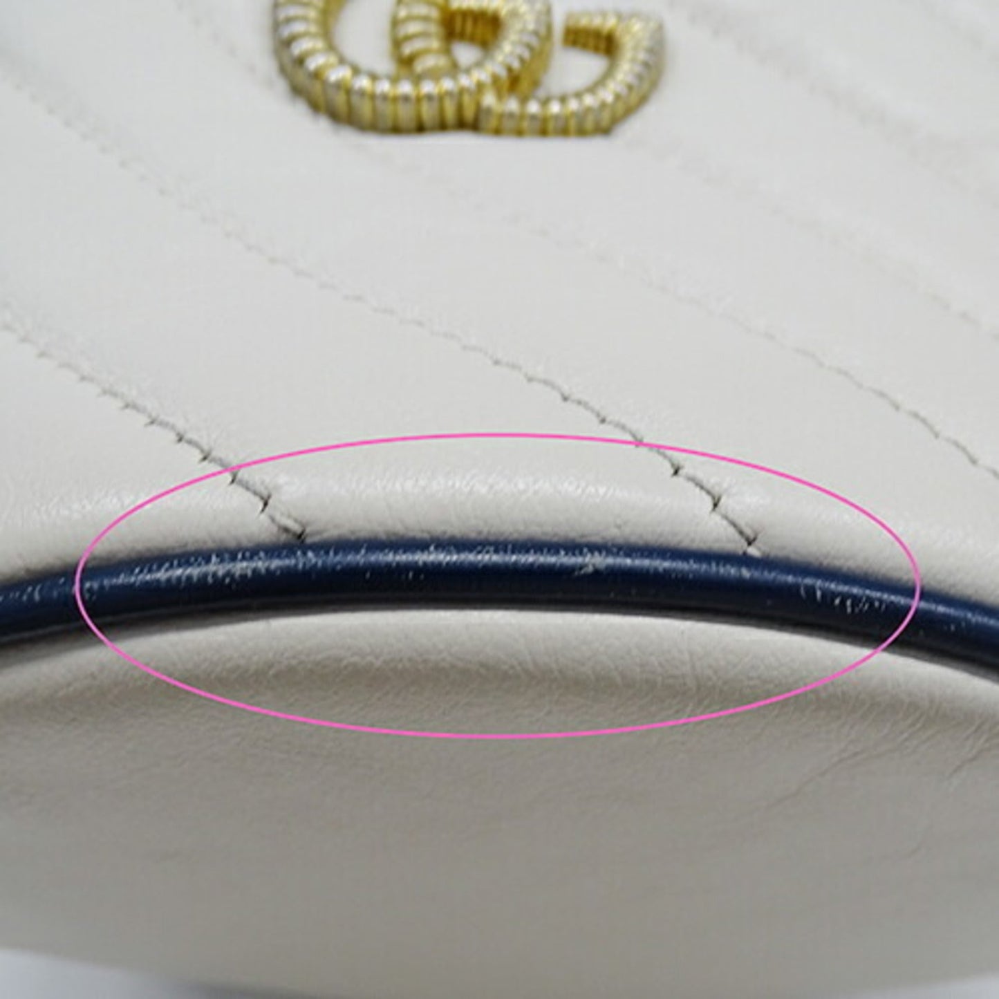Gucci Gg Marmont White Leather Shoulder Bag ()