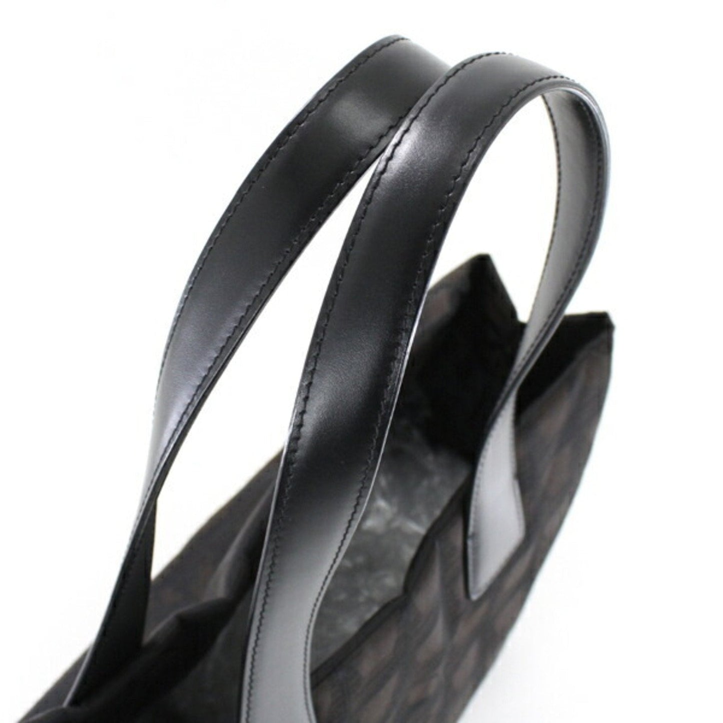 Chanel Brown Dark Brown New Travel Line Leather Handbag Tote Bag ()