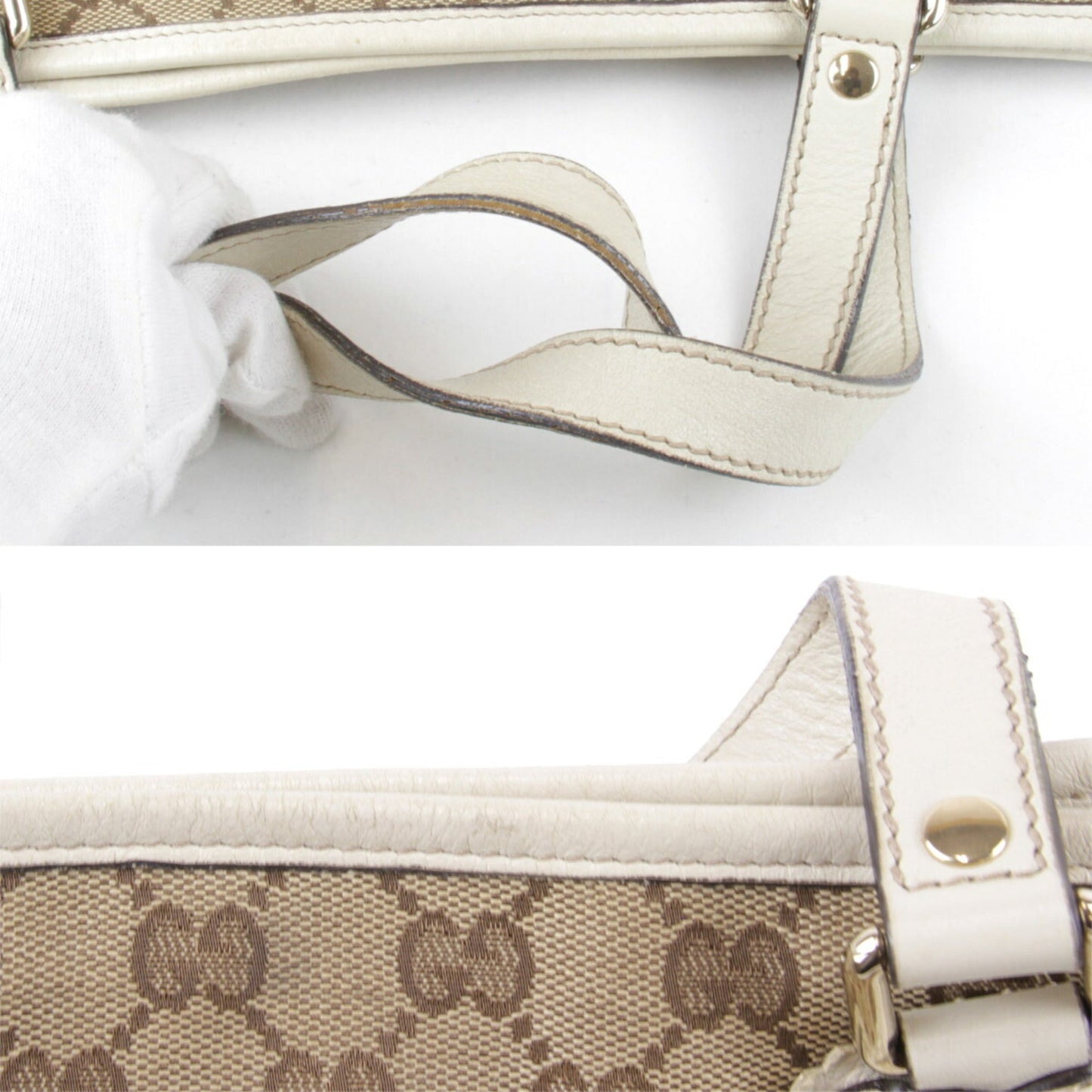 Gucci Beige Gg Canvas Tote Bag ()
