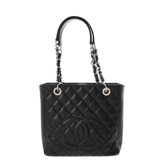Chanel Black Caviar Leather Tote Bag ()