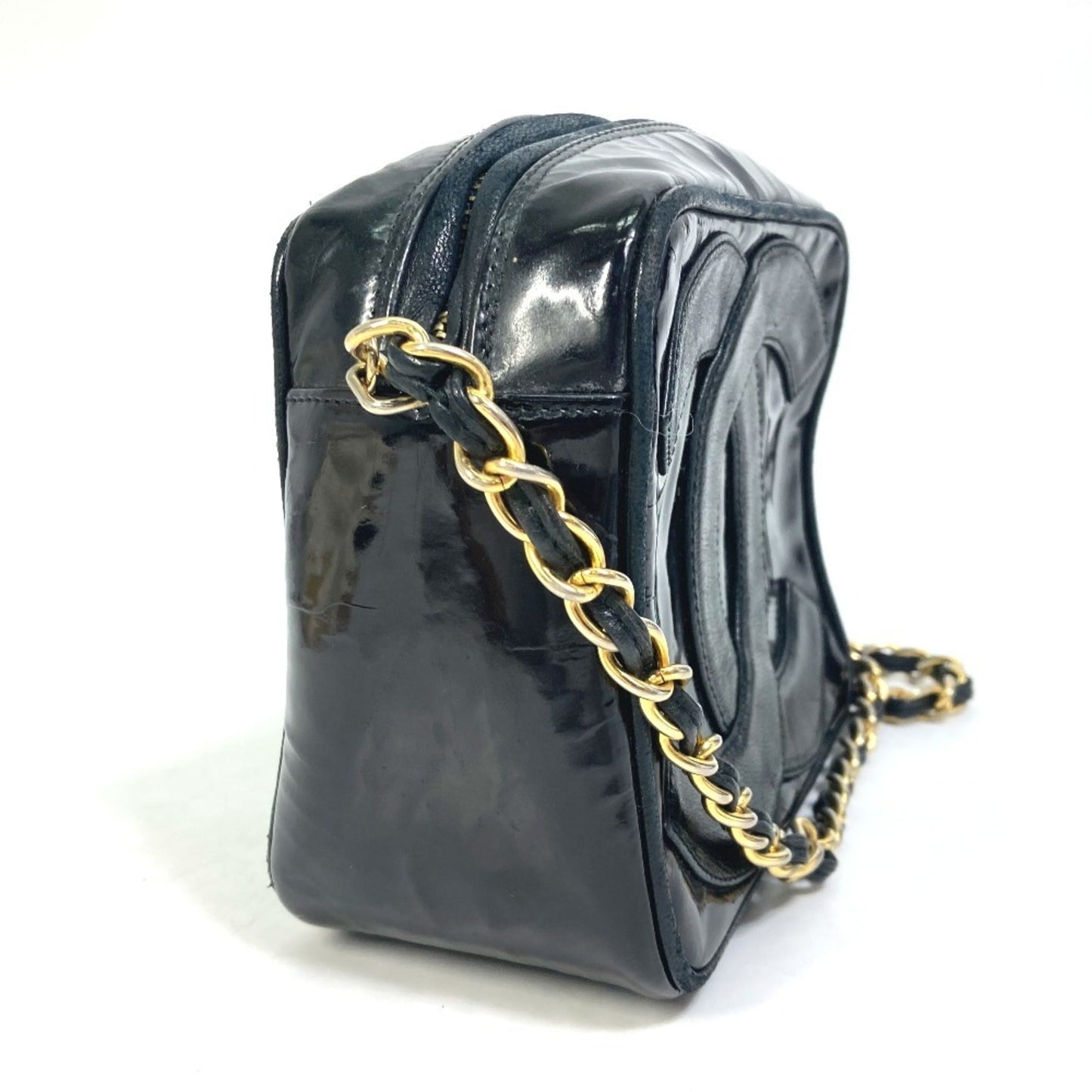 Chanel Black Leather Pochette Shoulder Bag ()