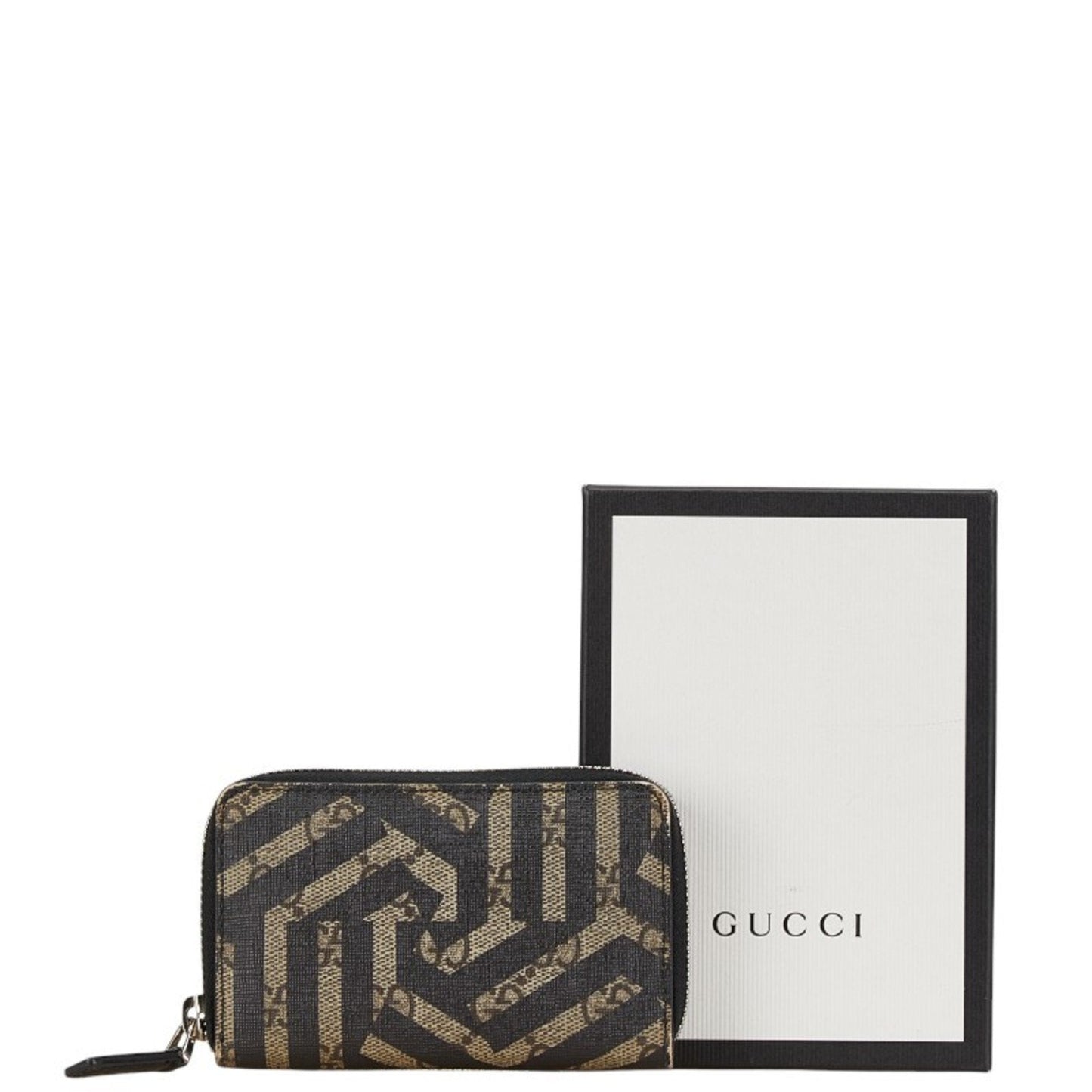 Gucci Beige Black Pvc Leather Coin Purse/Coin Case ()