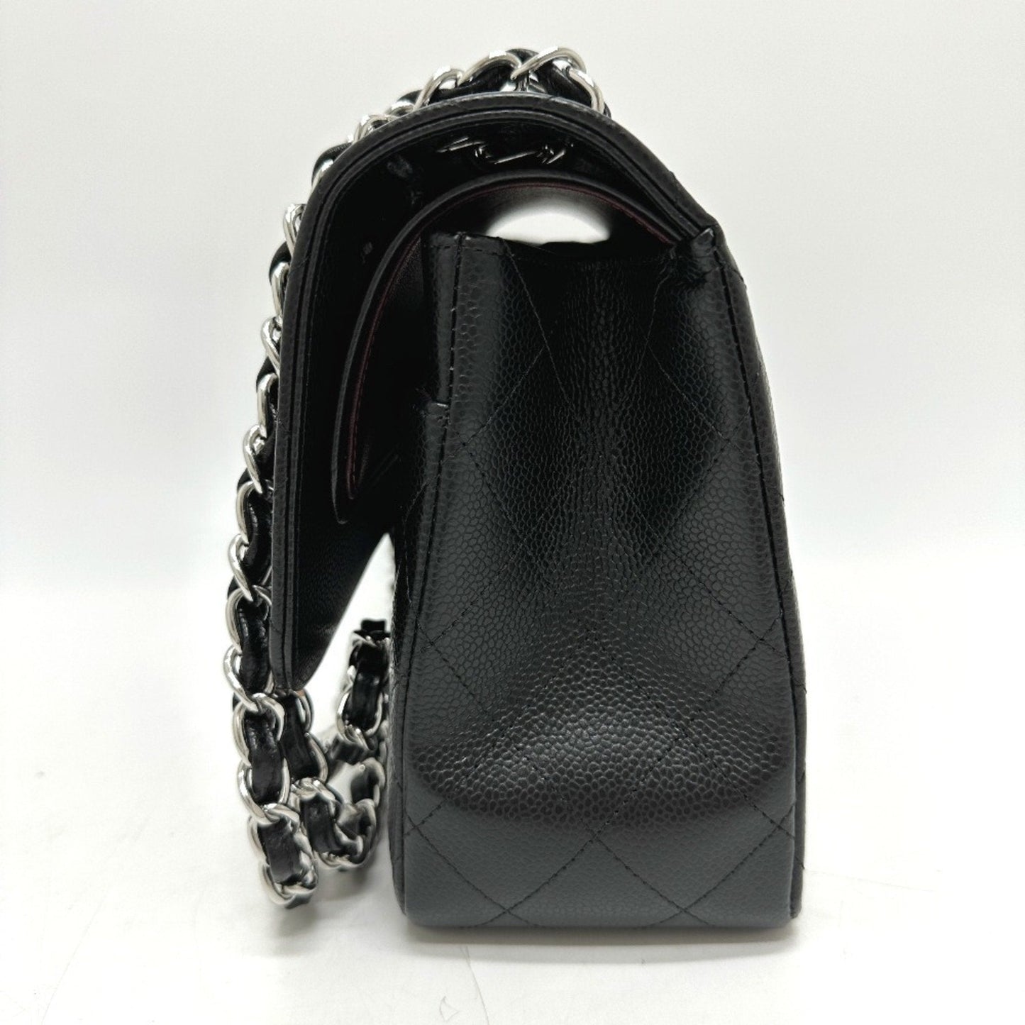 Chanel Black Grained Calfskin Shoulder Bag ()