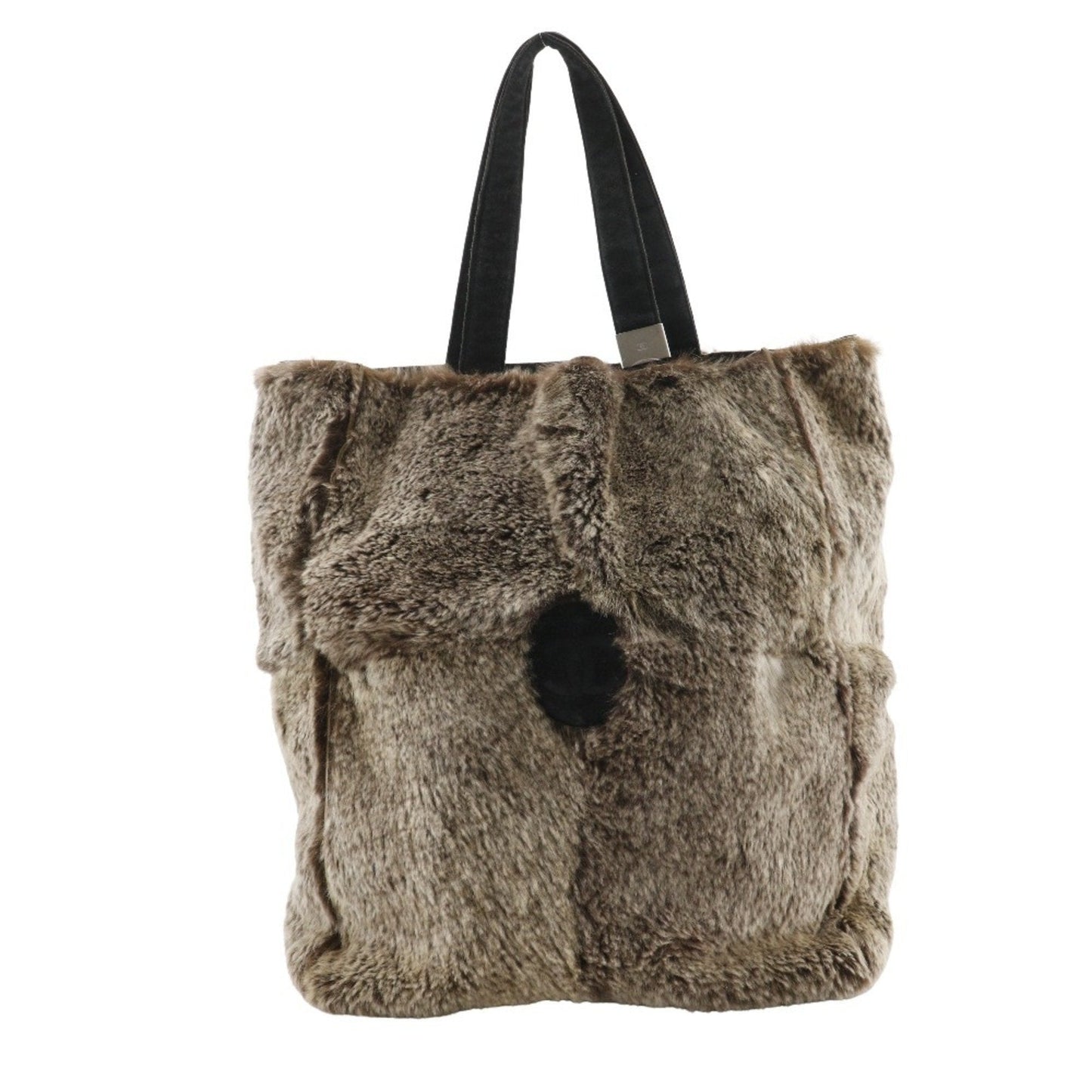 Chanel Brown Fur Handbag Tote Bag ()