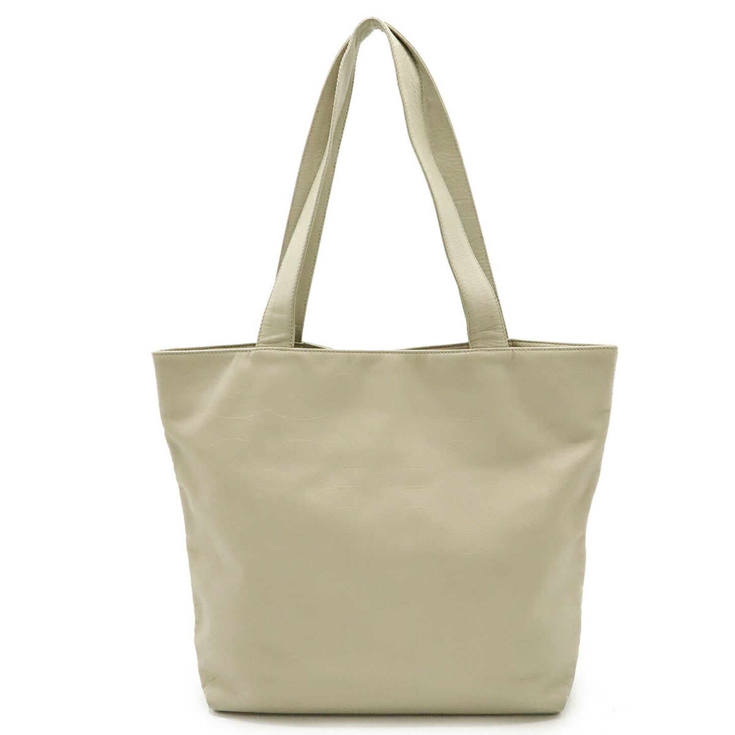 Chanel Beige Leather Shoulder Bag Tote Bag ()