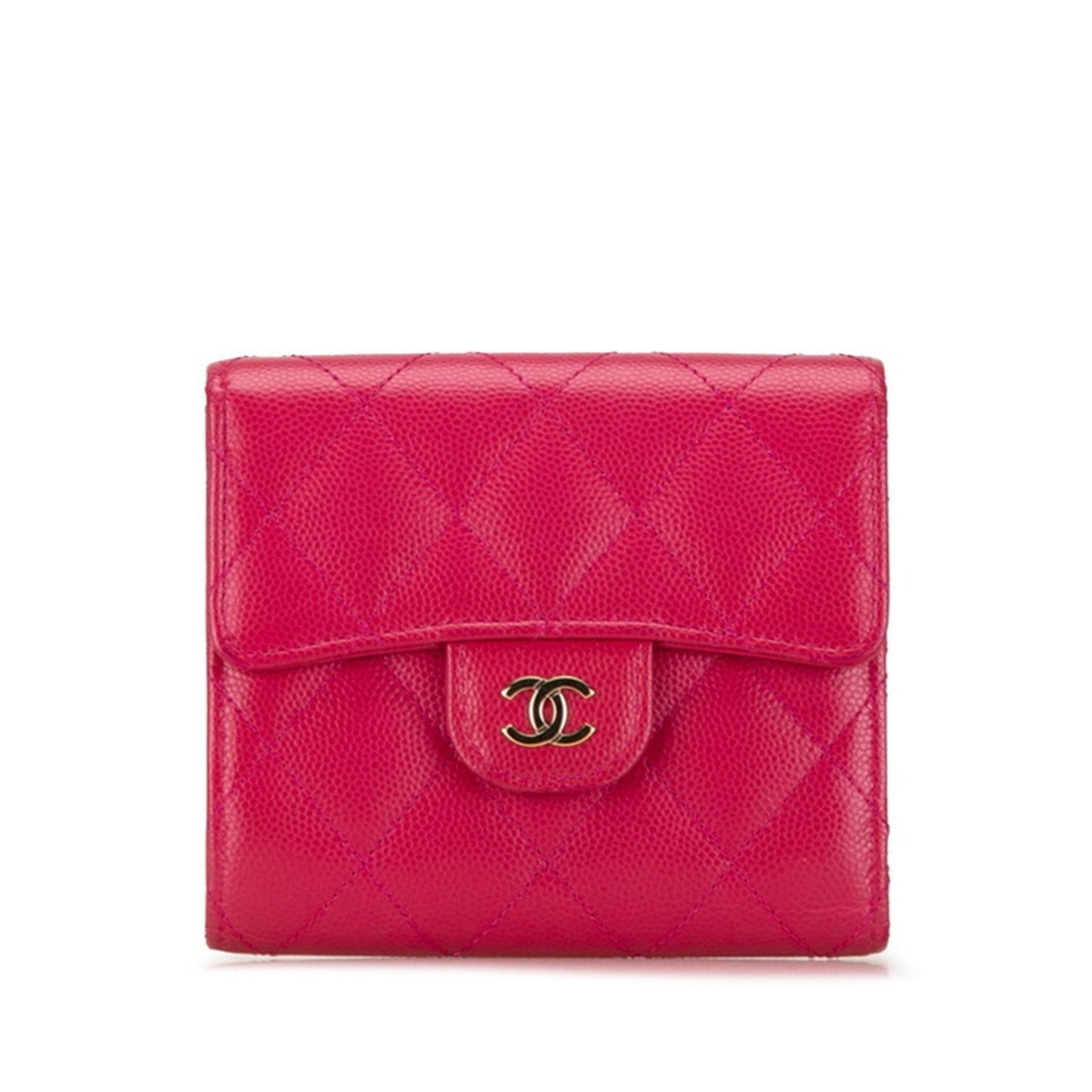 Chanel Pink Grained Calfskin Wallet (Bi-Fold) ()