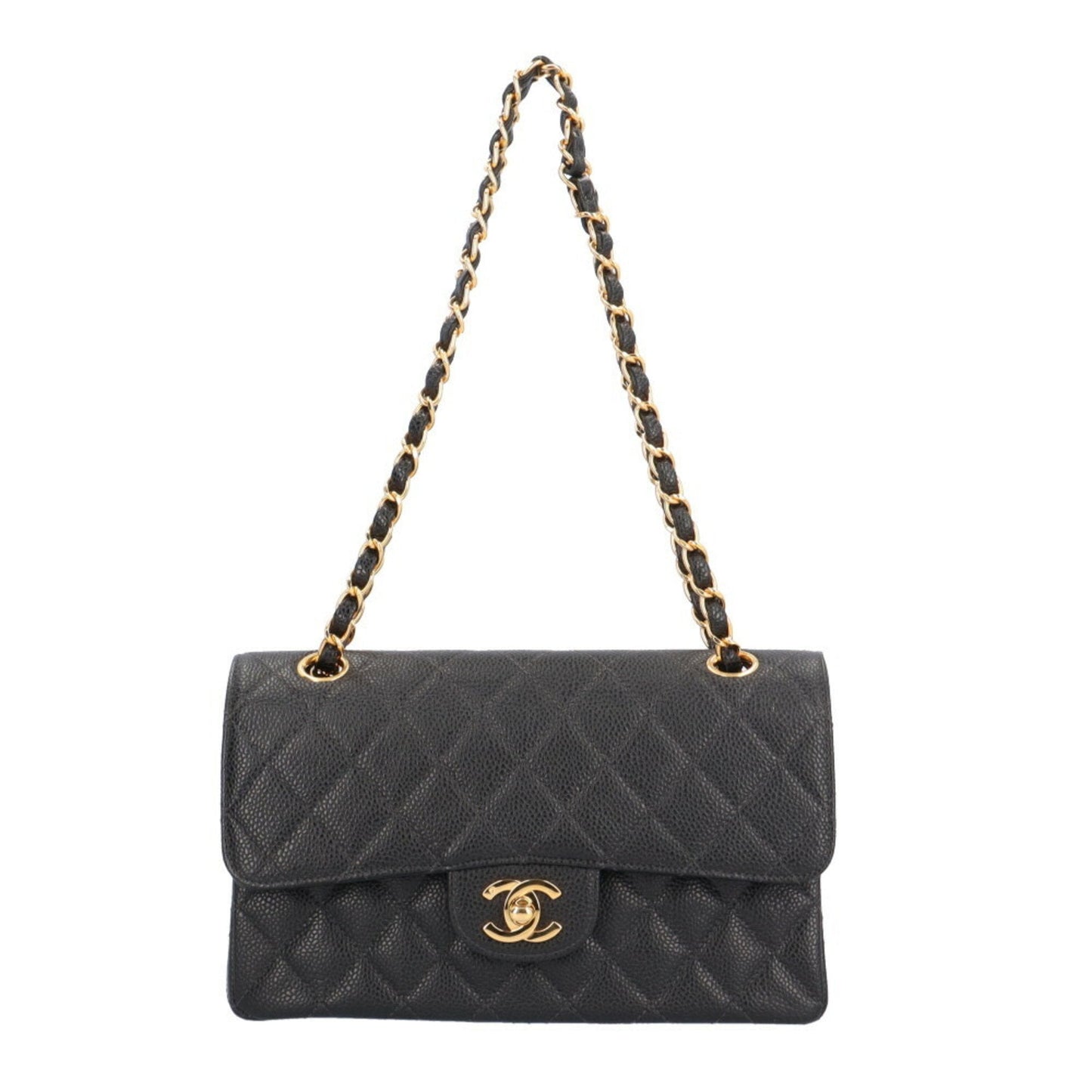 Chanel Black Caviar Leather Shoulder Bag ()