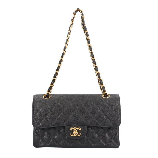 Chanel Black Caviar Leather Shoulder Bag ()
