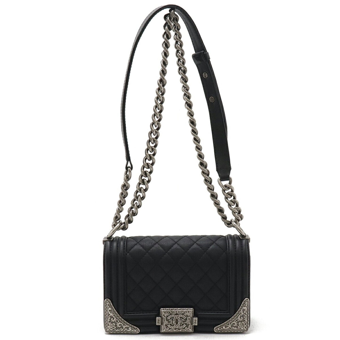 Chanel Black Leather Shoulder Bag ()