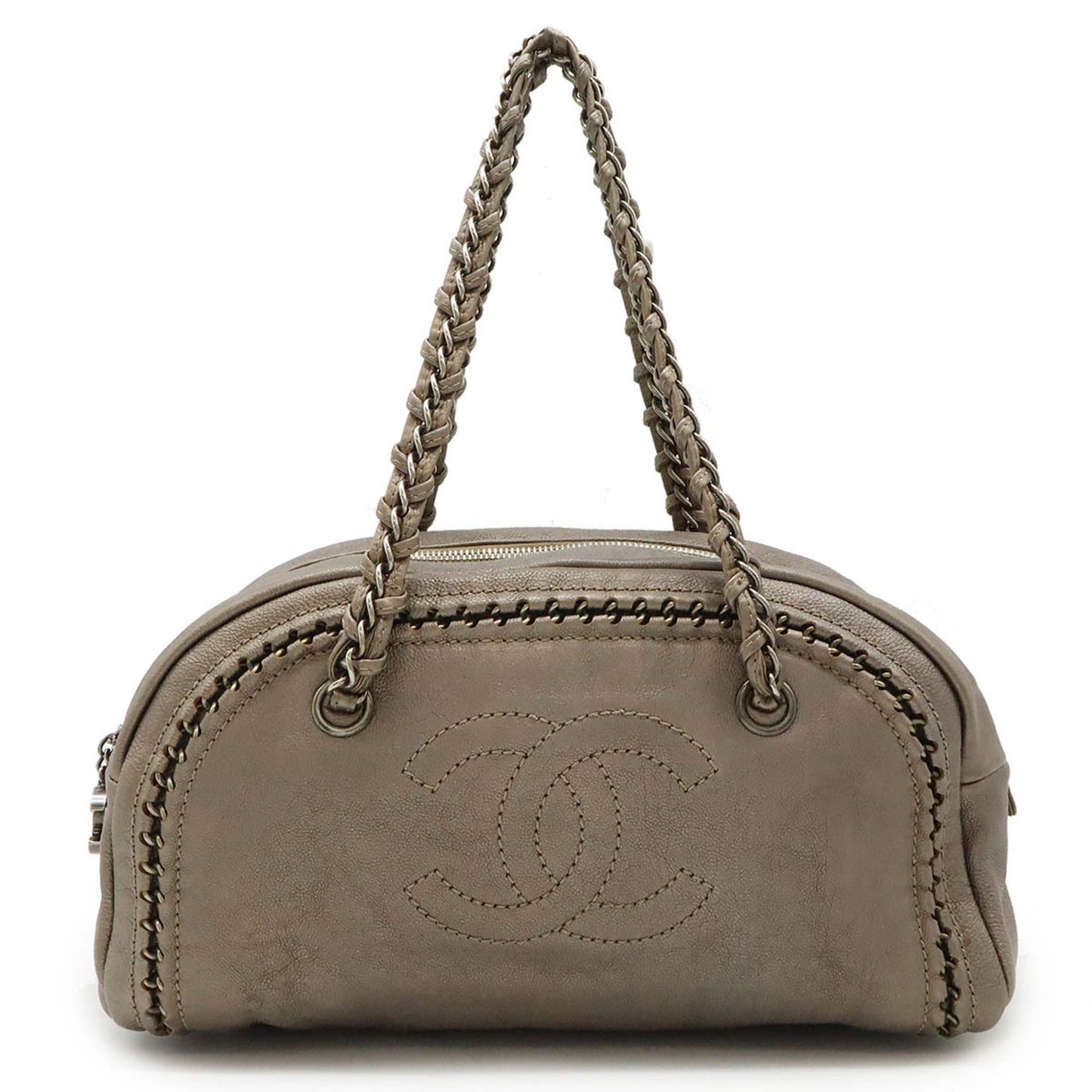 Chanel Bronze Leather Boston Bag Shoulder Bag ()