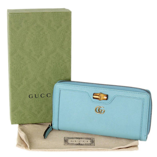 Gucci Bamboo Turquoise Bamboo Coin Purse/Coin Case ()