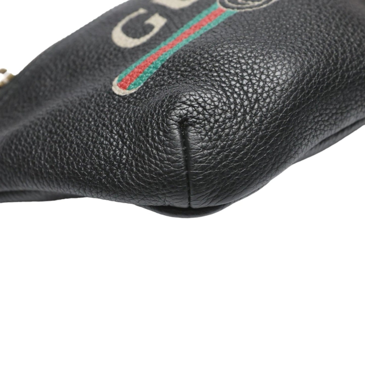 Gucci Black Leather Fanny Pack Pouch ()