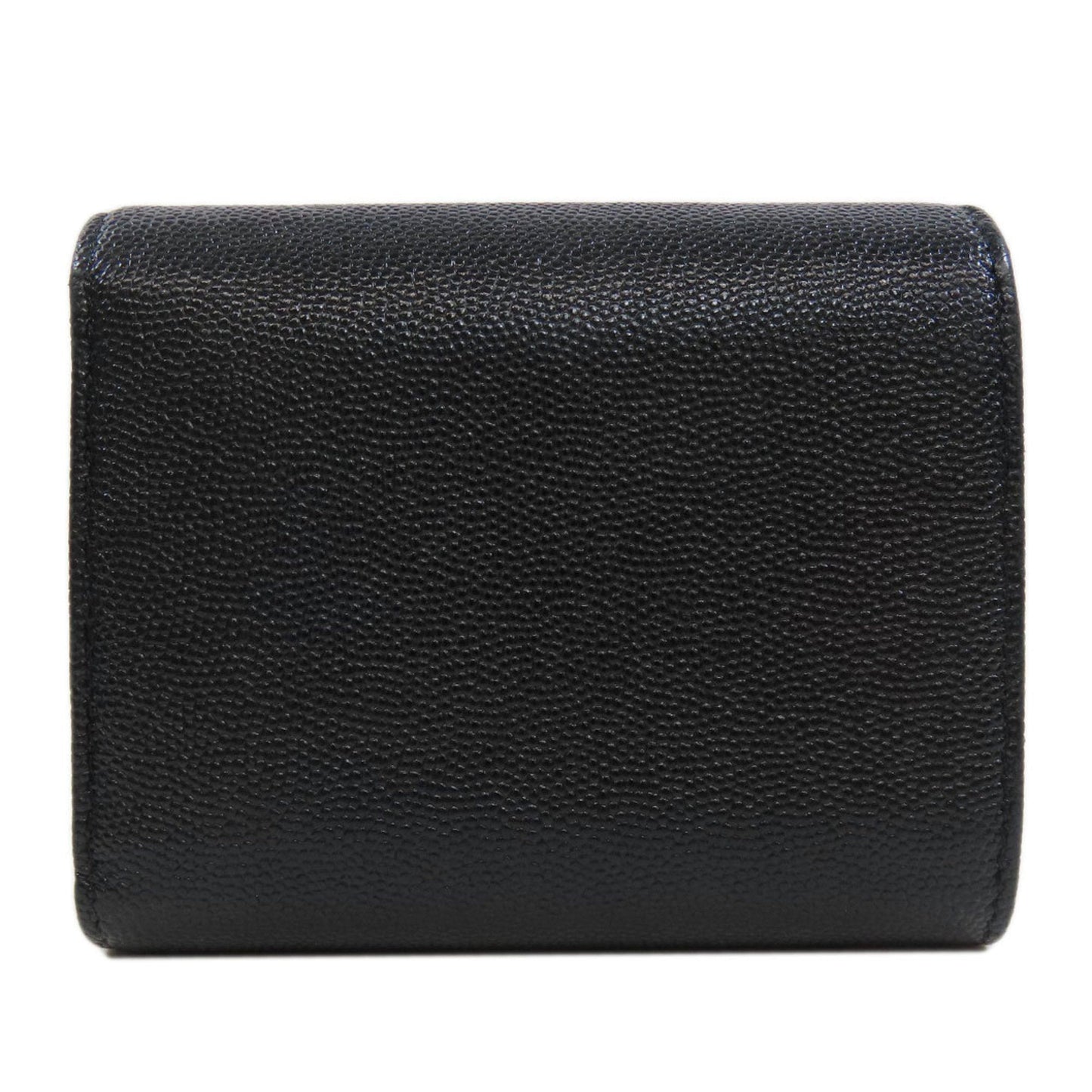 Chanel Black Grained Calfskin Wallet (Tri-Fold) ()