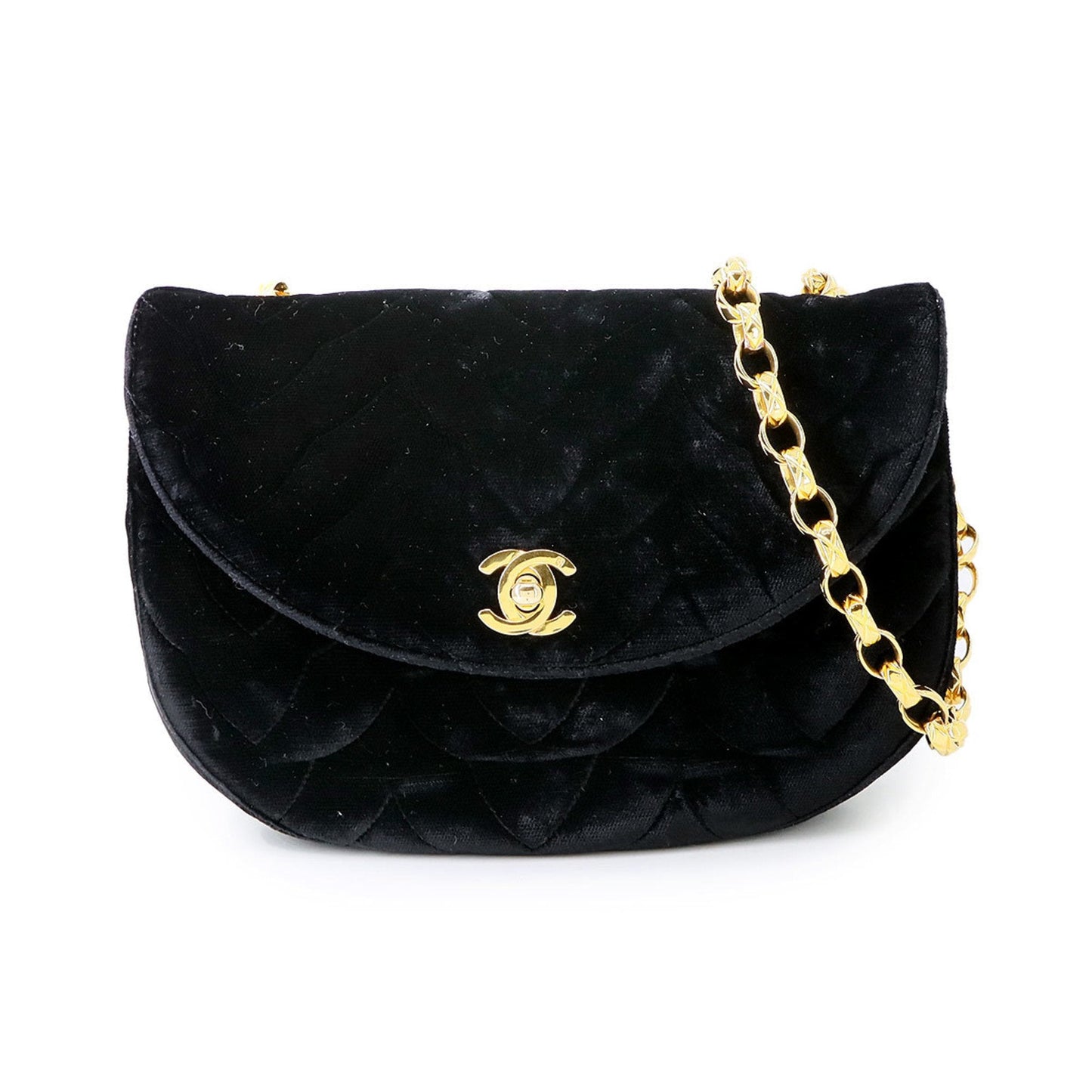 Chanel Black Leather Shoulder Bag ()