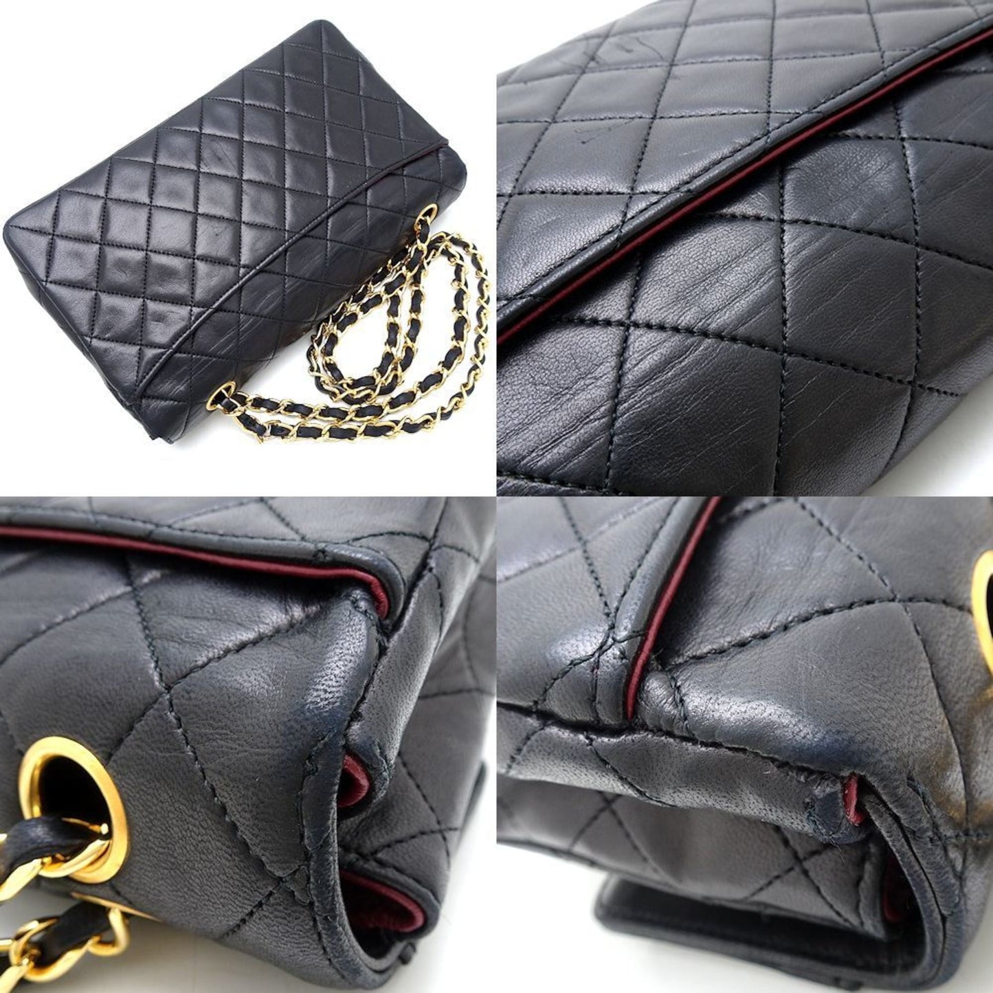 Chanel Black Leather Shoulder Bag ()