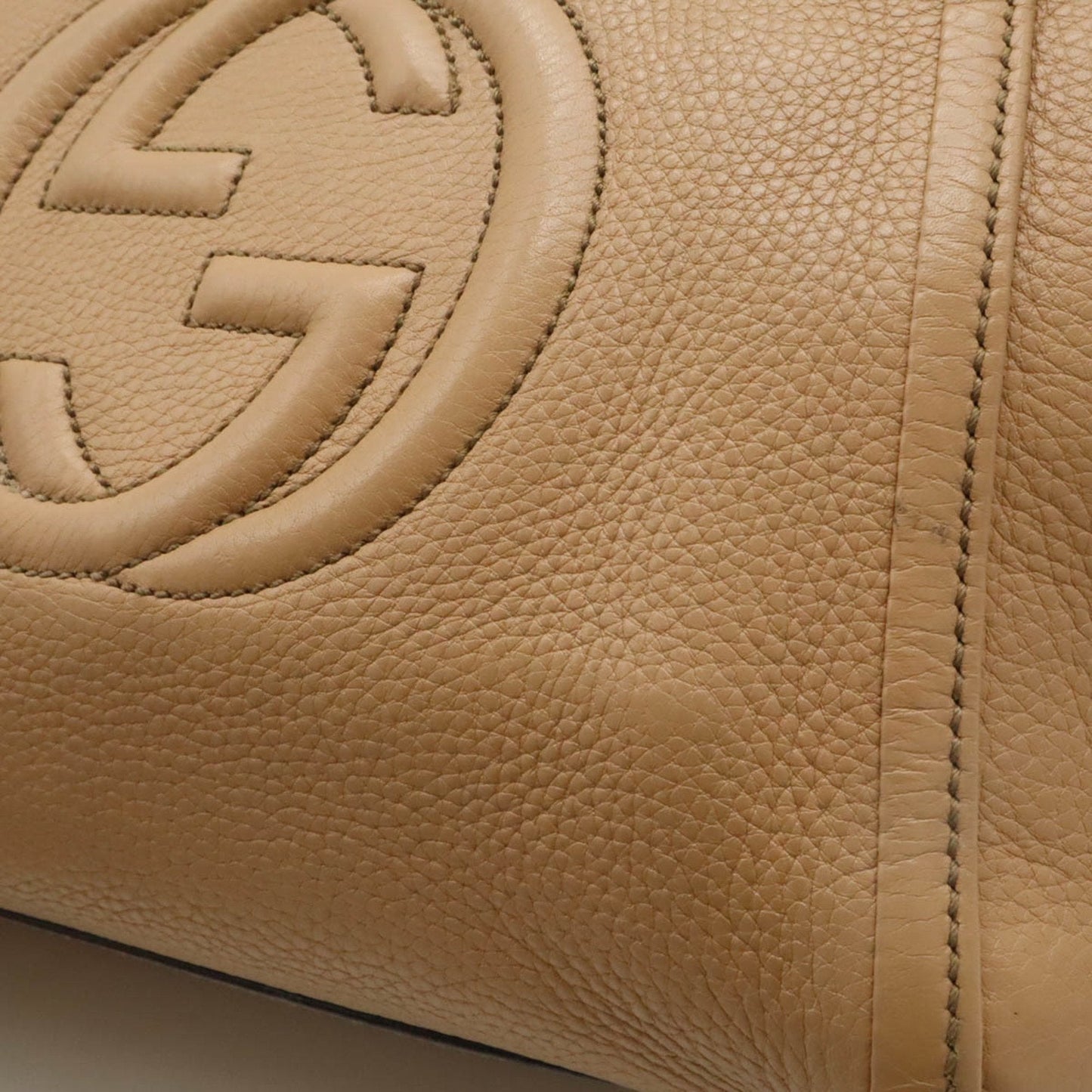 Gucci Beige Leather Shoulder Bag Tote Bag ()