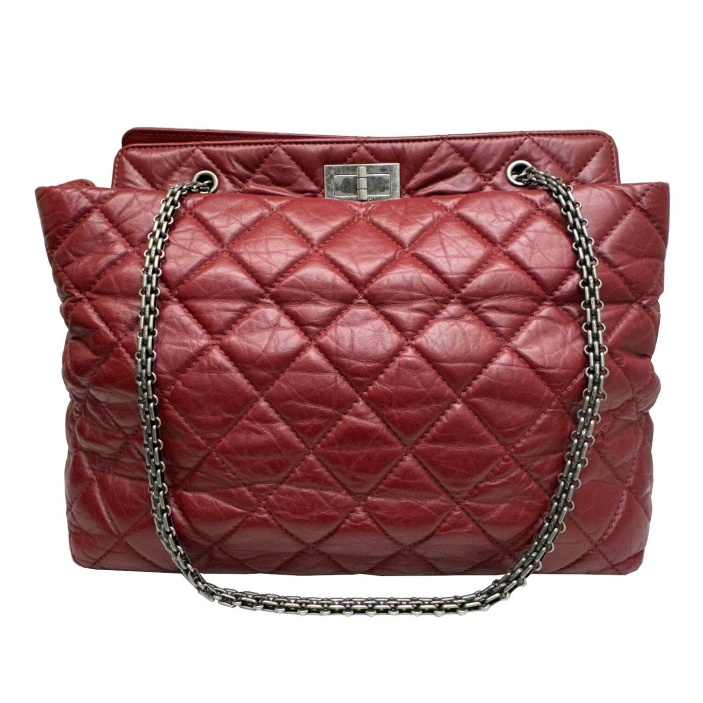 Chanel Bordeaux Red Color Leather Tote Bag ()