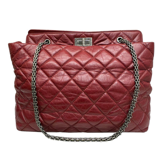 Chanel Bordeaux Red Color Leather Tote Bag ()