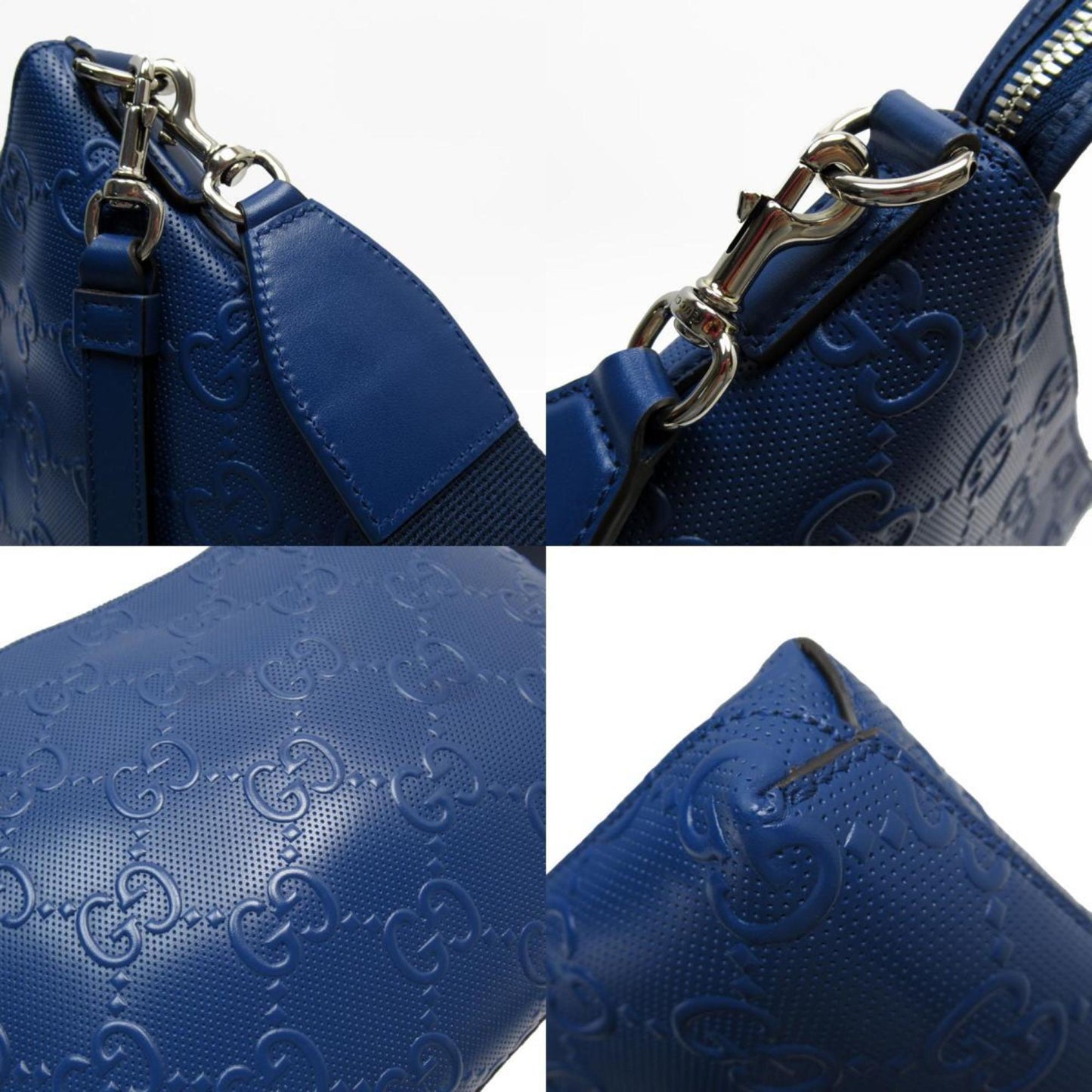 Gucci Blue Leather Shoulder Bag ()