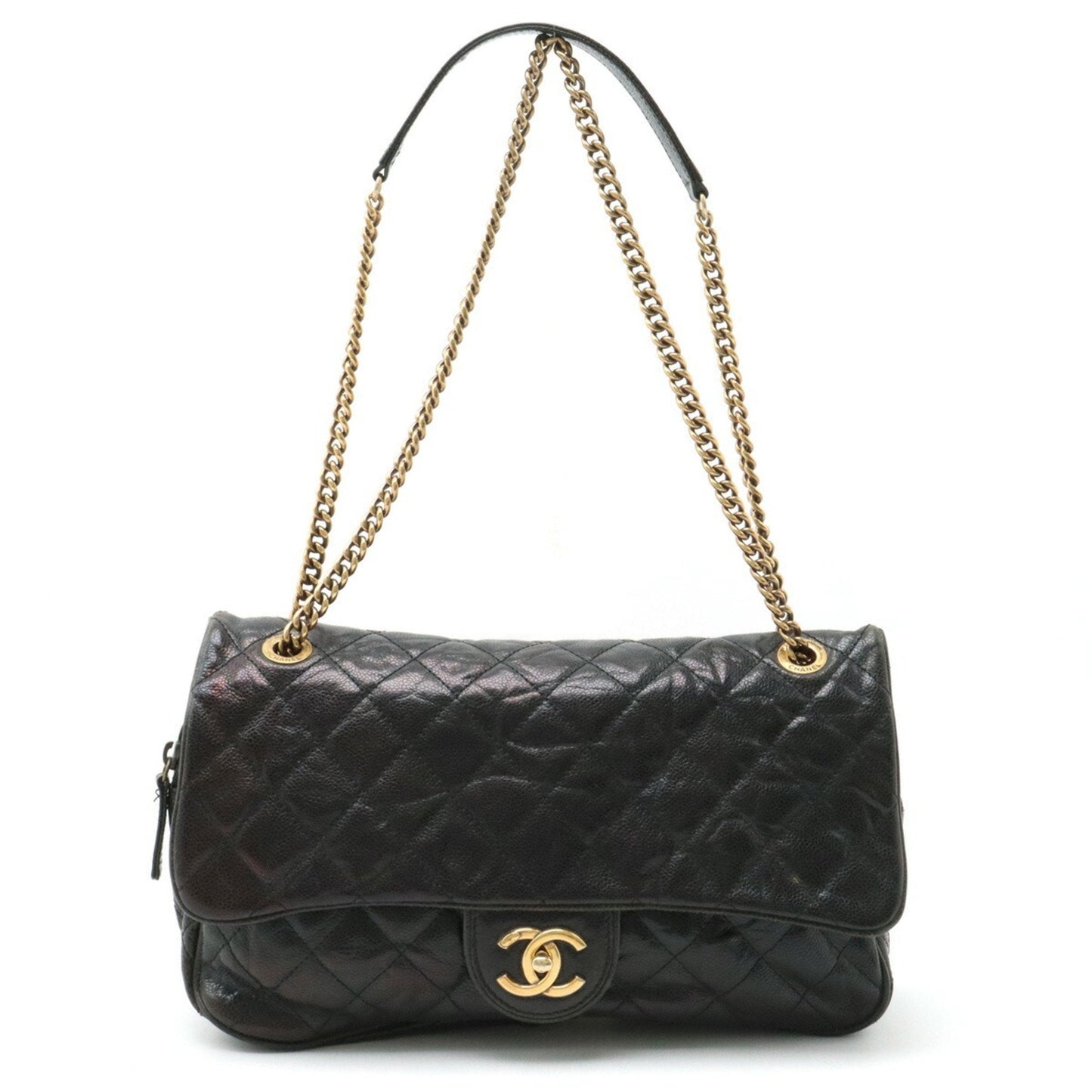 Chanel Black Caviar Leather Shoulder Bag ()