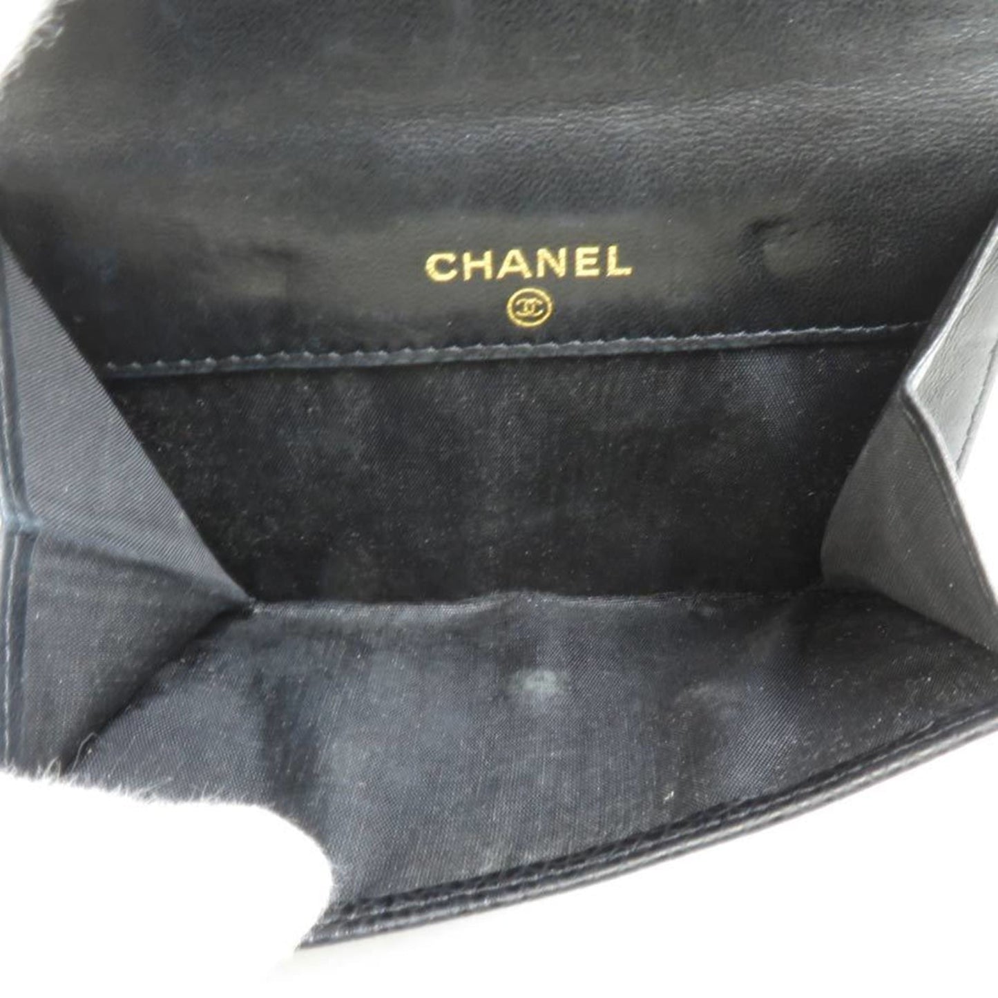 Chanel Black Leather Wallet (Bi-Fold) ()