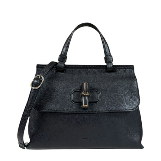 Gucci Black Leather Shoulder Bag ()