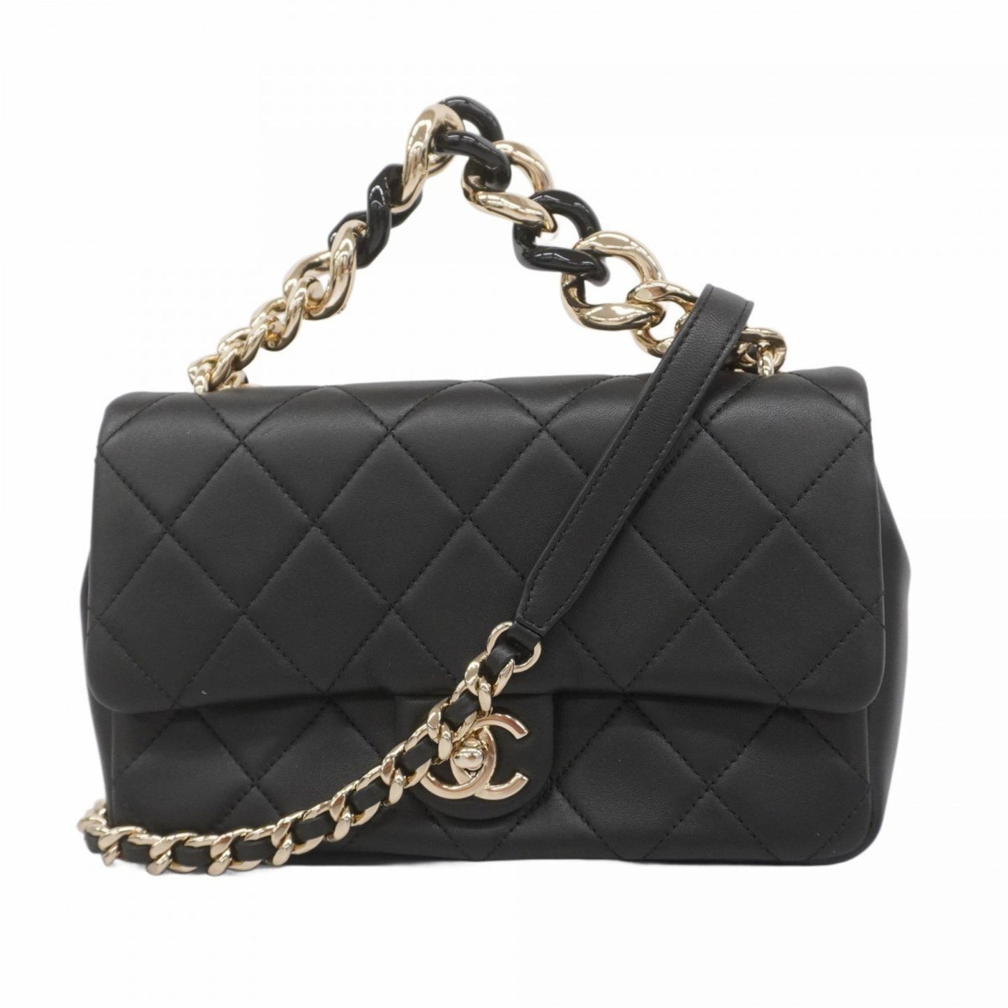 Chanel Black Leather Shoulder Bag ()