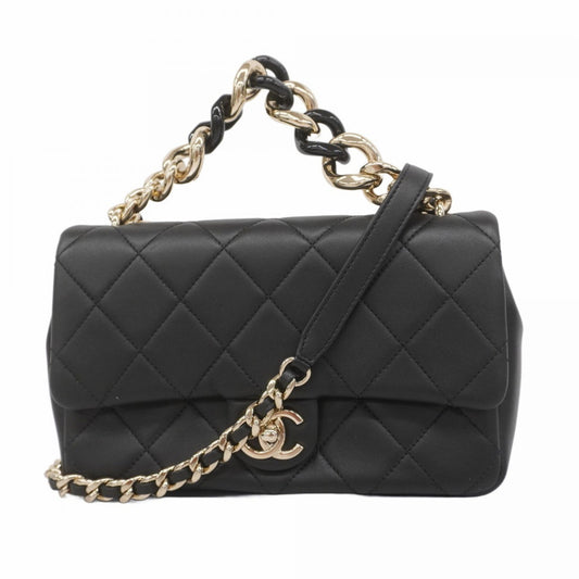 Chanel Black Leather Shoulder Bag ()