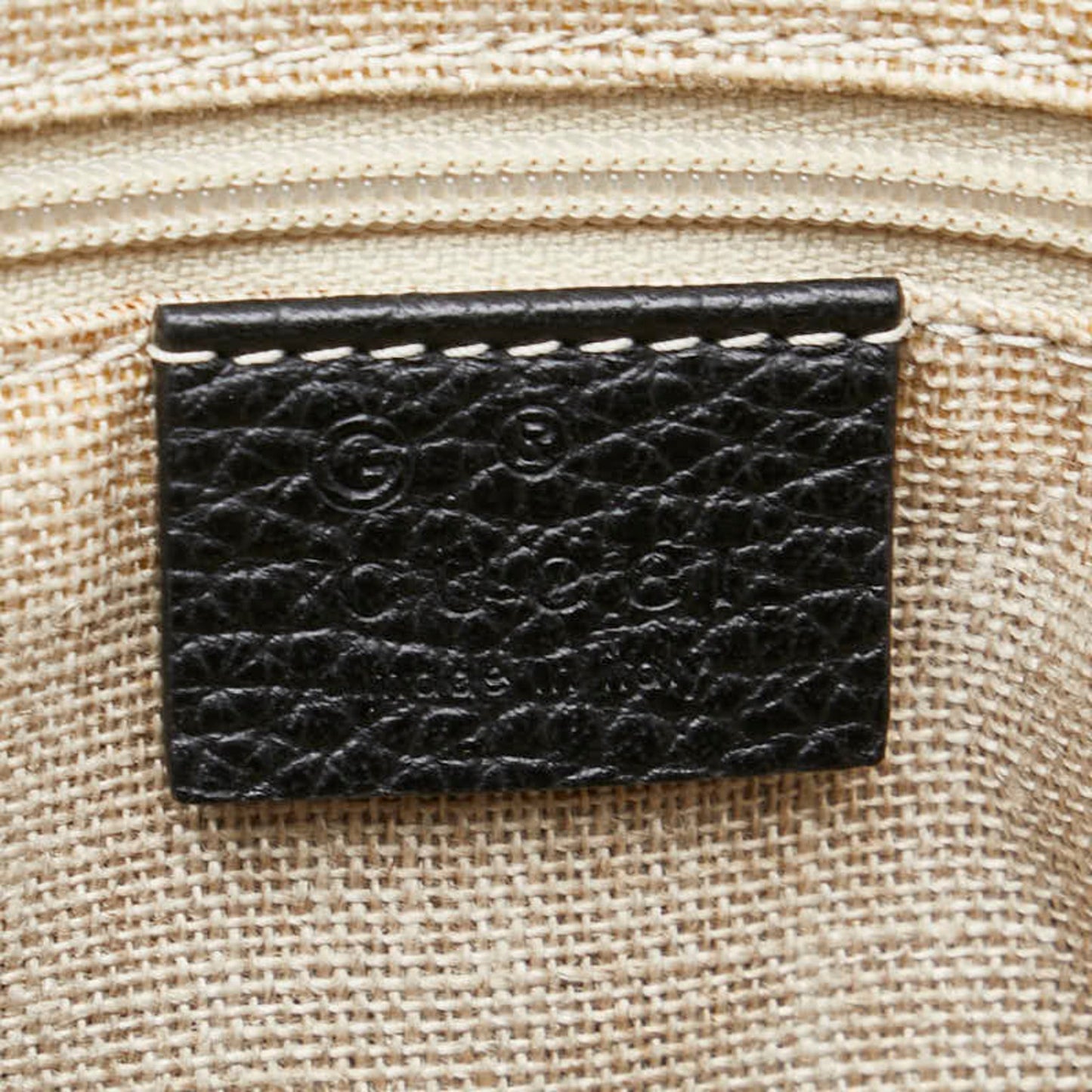 Gucci Black Leather Handbag Tote Bag ()