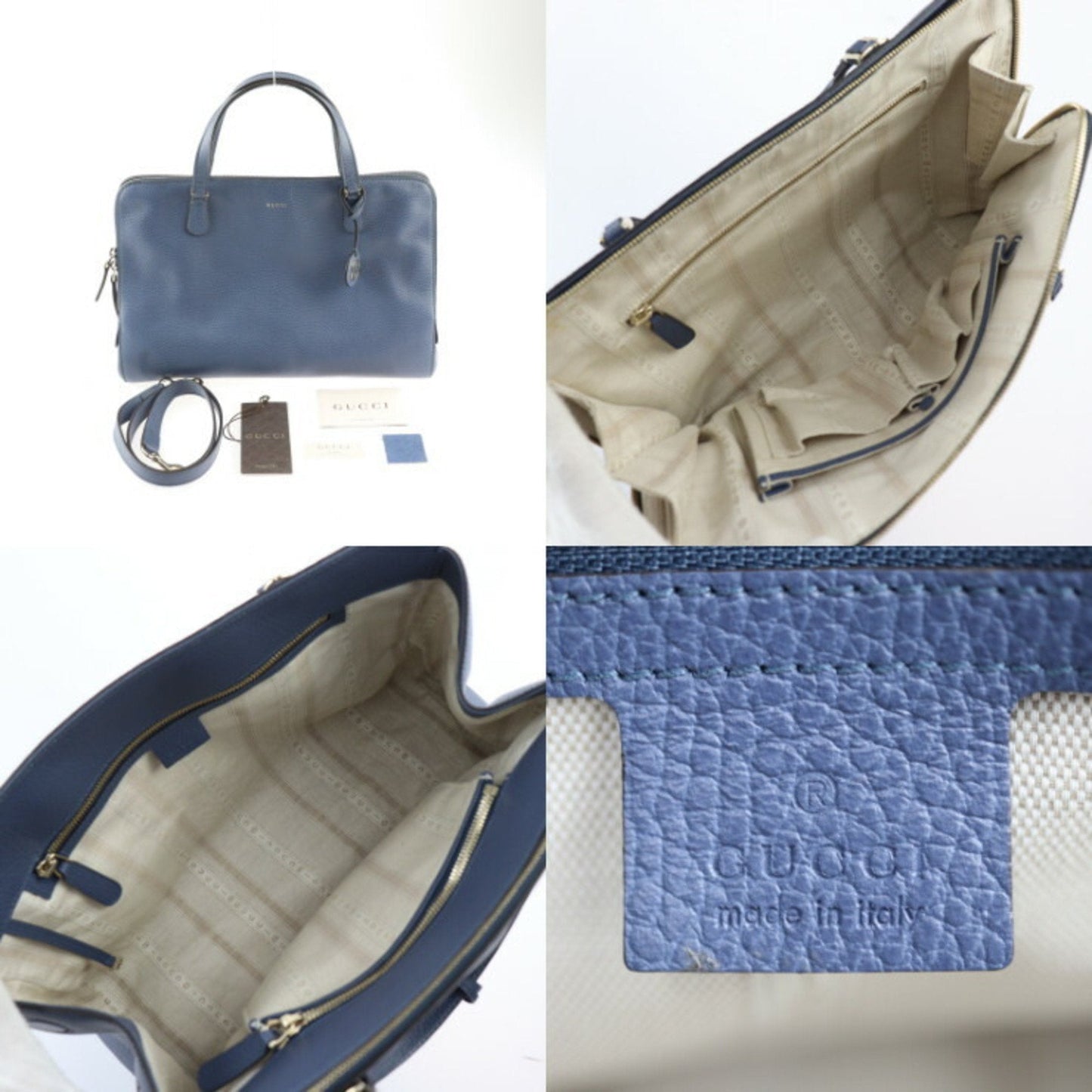 Gucci Blue Leather Handbag ()
