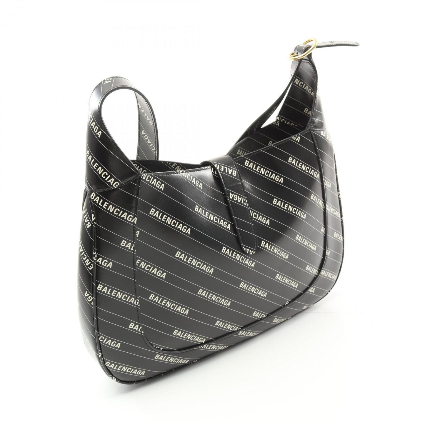 Gucci Black White Leather Shoulder Bag ()