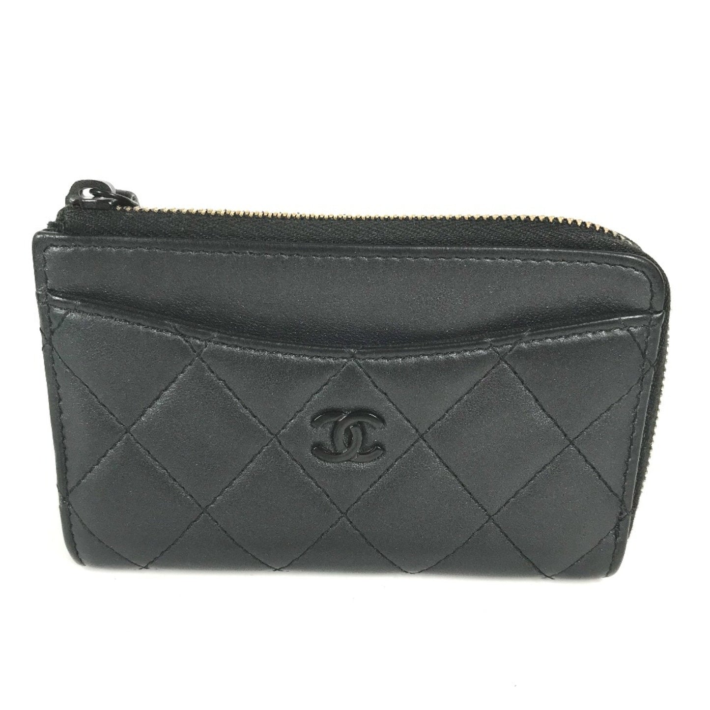 Chanel Black Leather Coin Purse/Coin Case ()