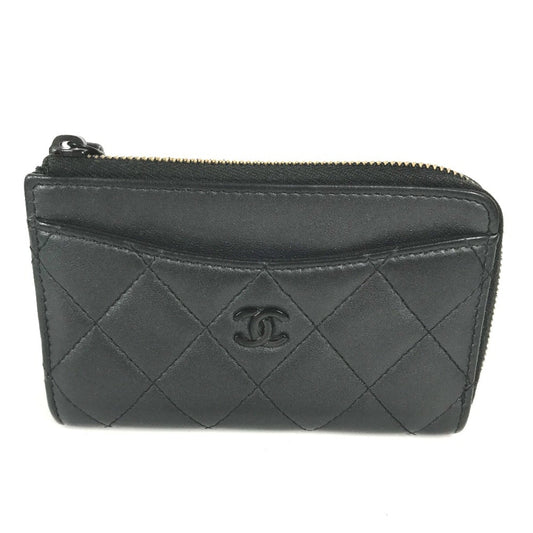 Chanel Black Leather Coin Purse/Coin Case ()