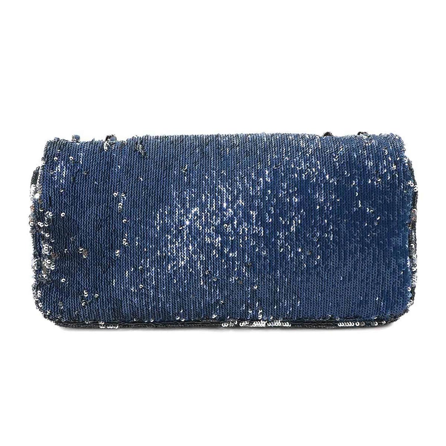 Chanel Blue Spangles Leather Shoulder Bag ()