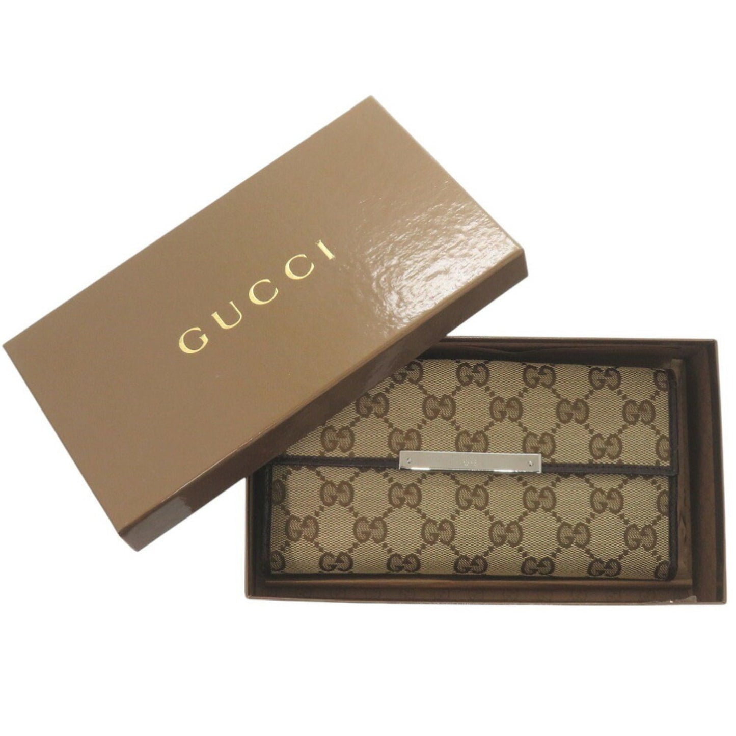 Gucci Beige Gg Canvas Long Wallet (Bi-Fold) ()