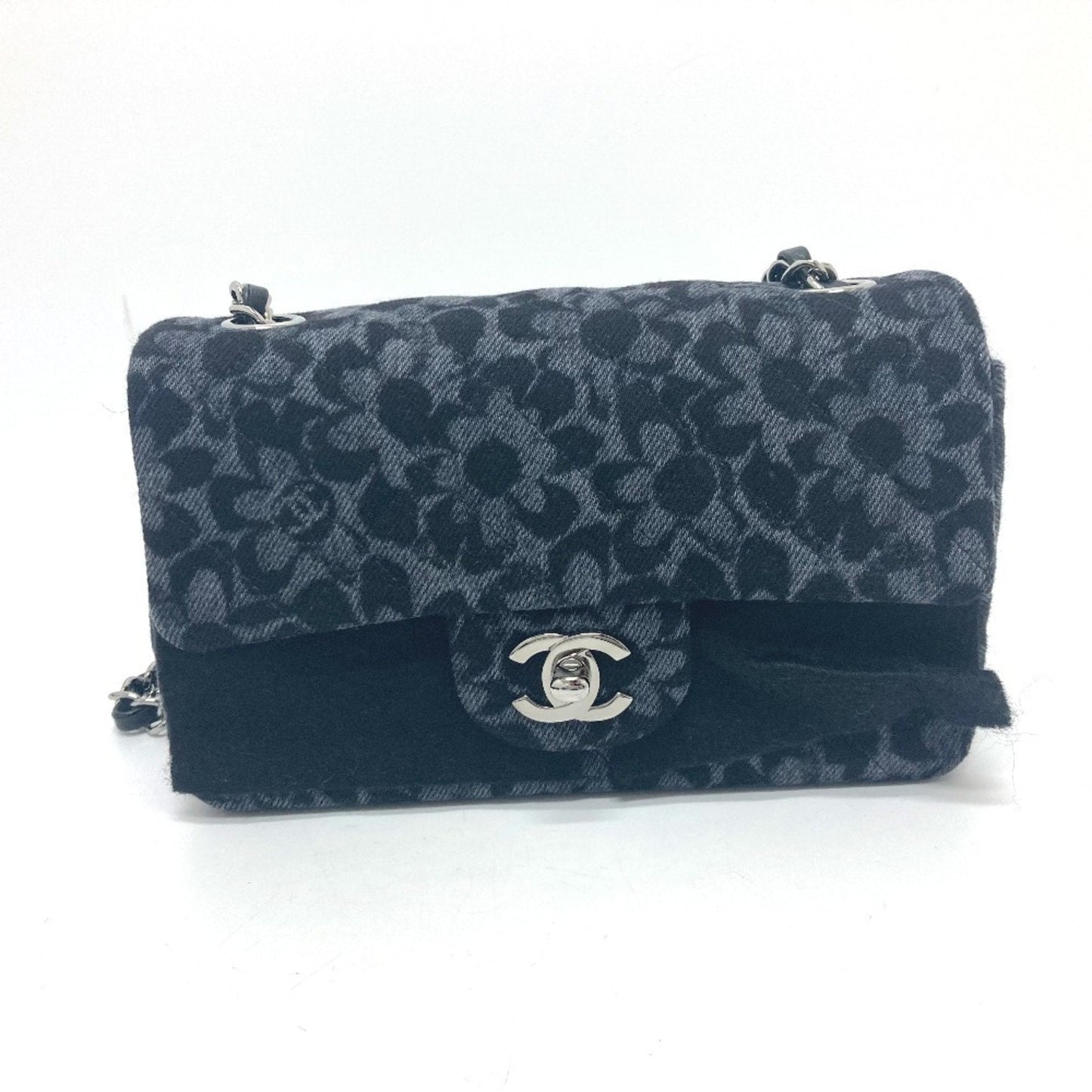 Chanel Black Denim Shoulder Bag ()