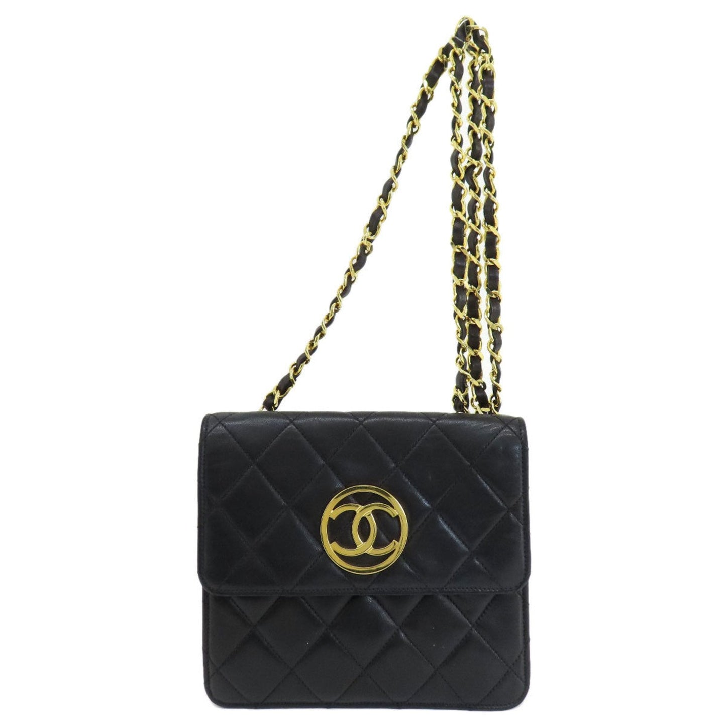 Chanel Black Leather Shoulder Bag ()