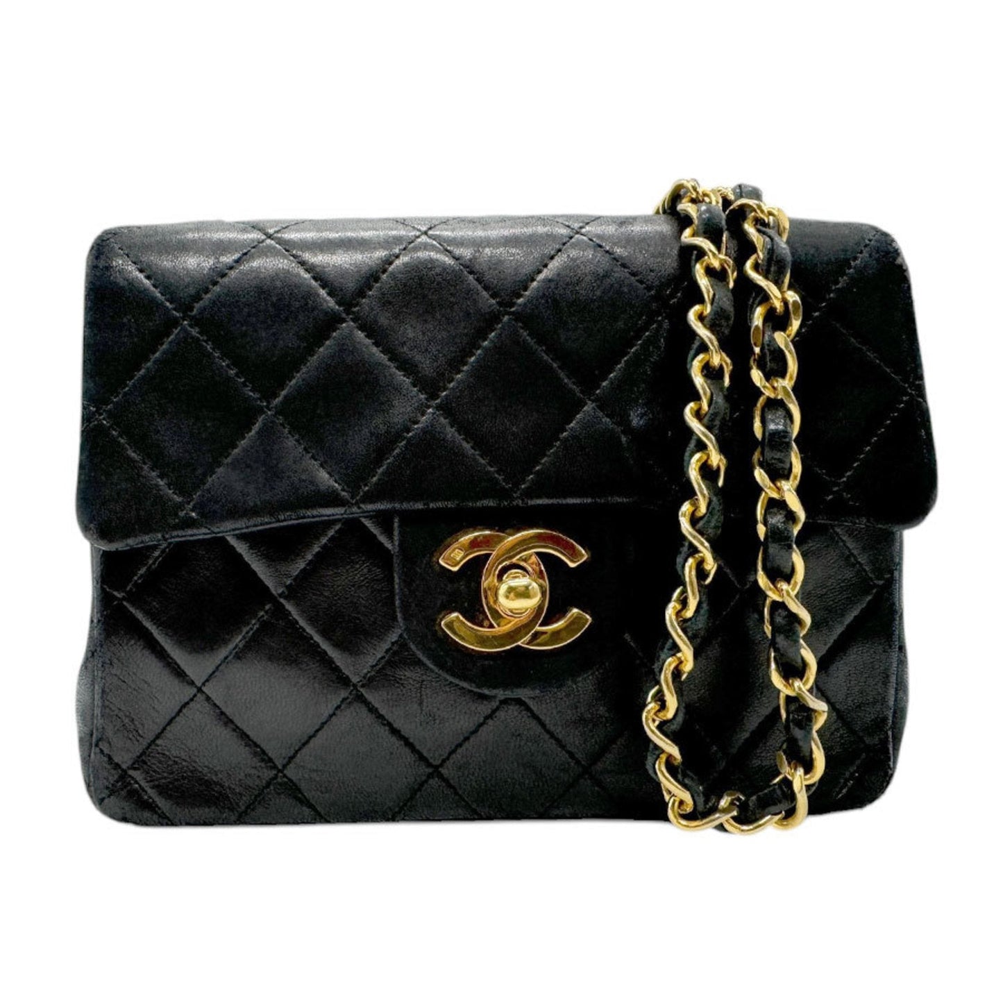 Chanel Black Leather Shoulder Bag ()