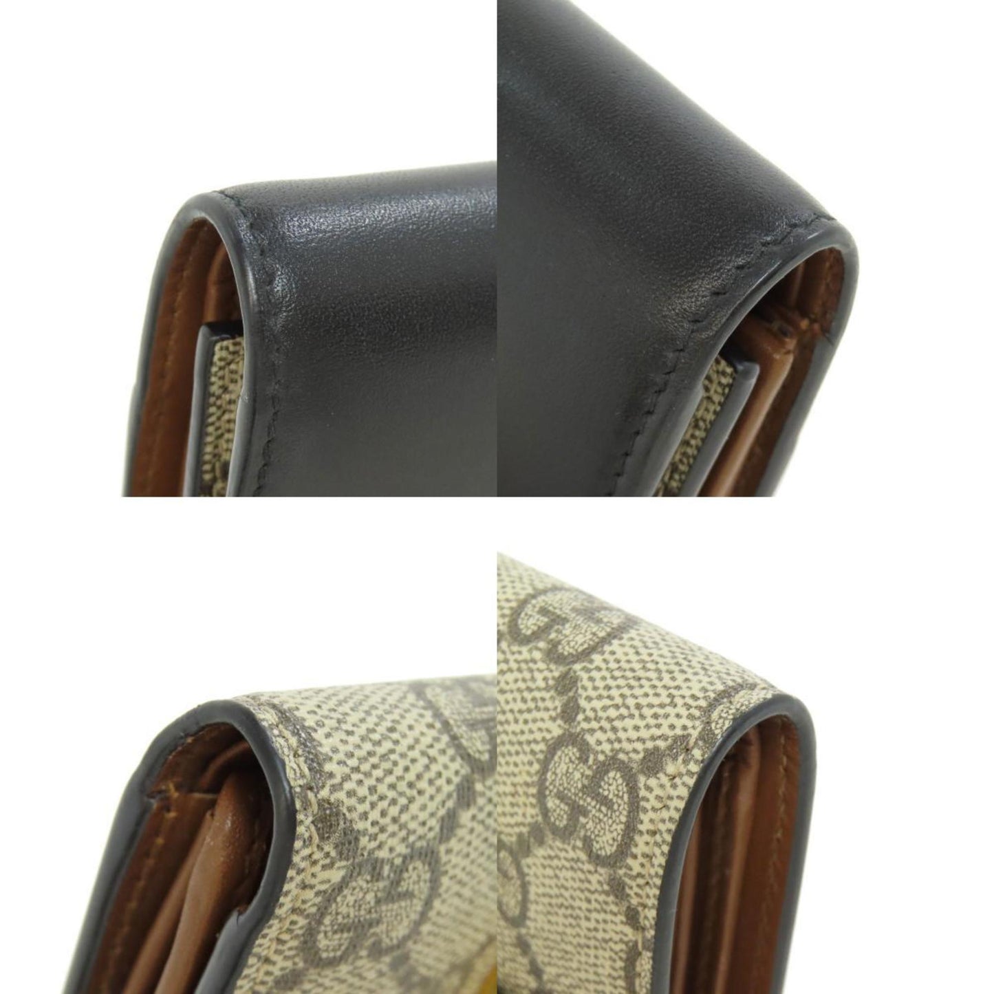 Gucci Black Brown Pvc Leather Wallet (Bi-Fold) ()