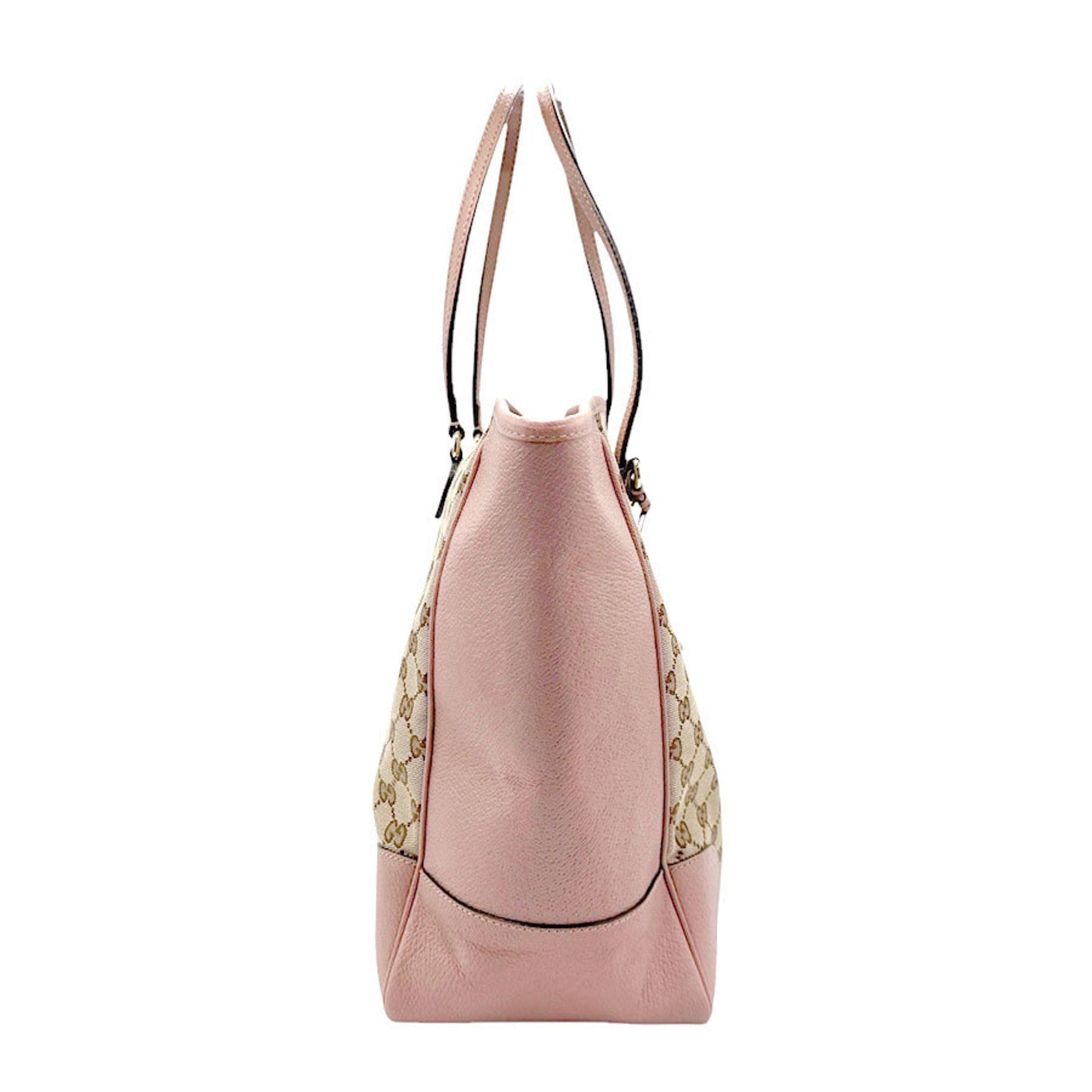 Gucci Brown Pink Gg Canvas Leather Handbag ()