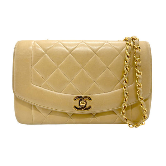 Chanel Beige Leather Shoulder Bag ()