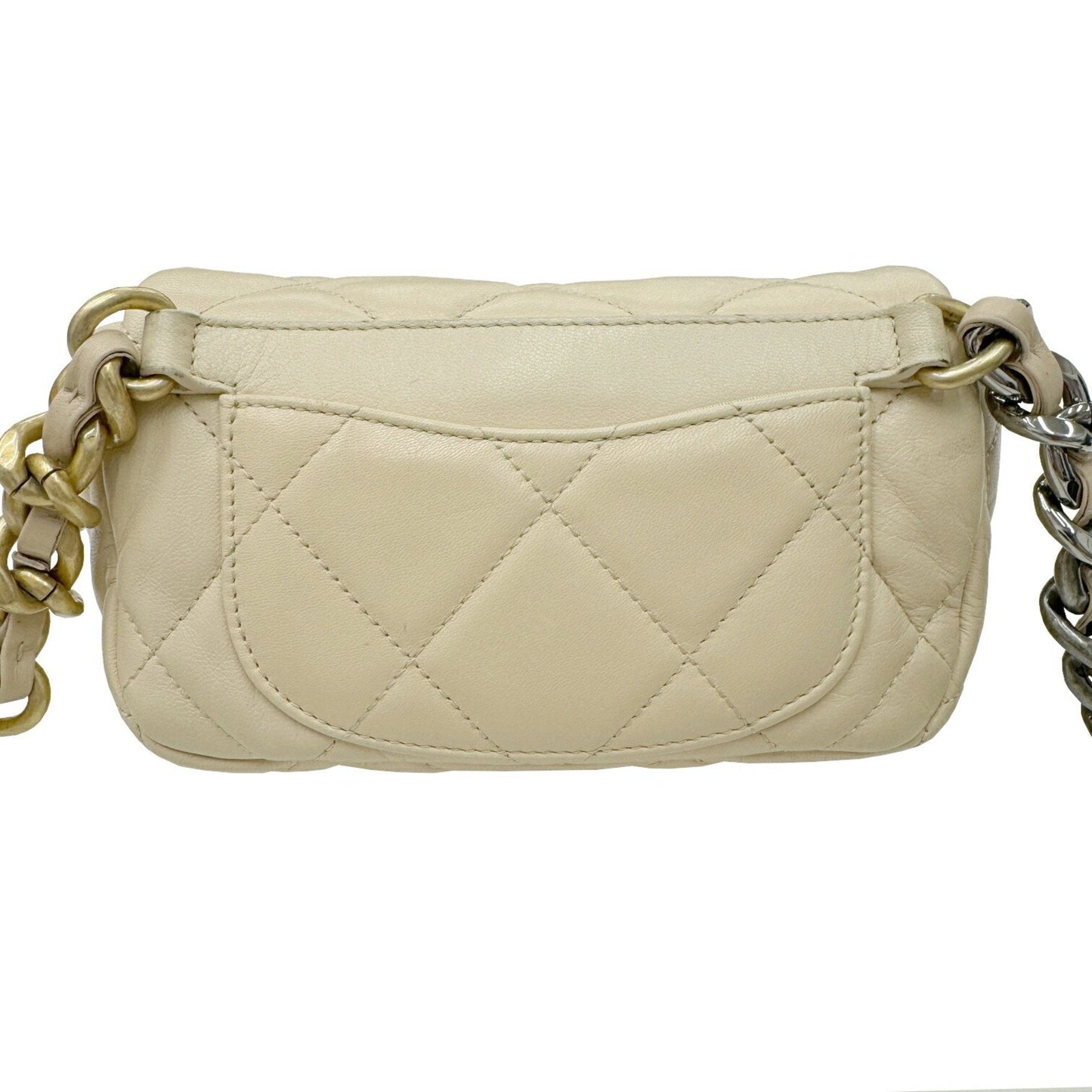 Chanel Beige Leather Shoulder Bag Sling Bag ()