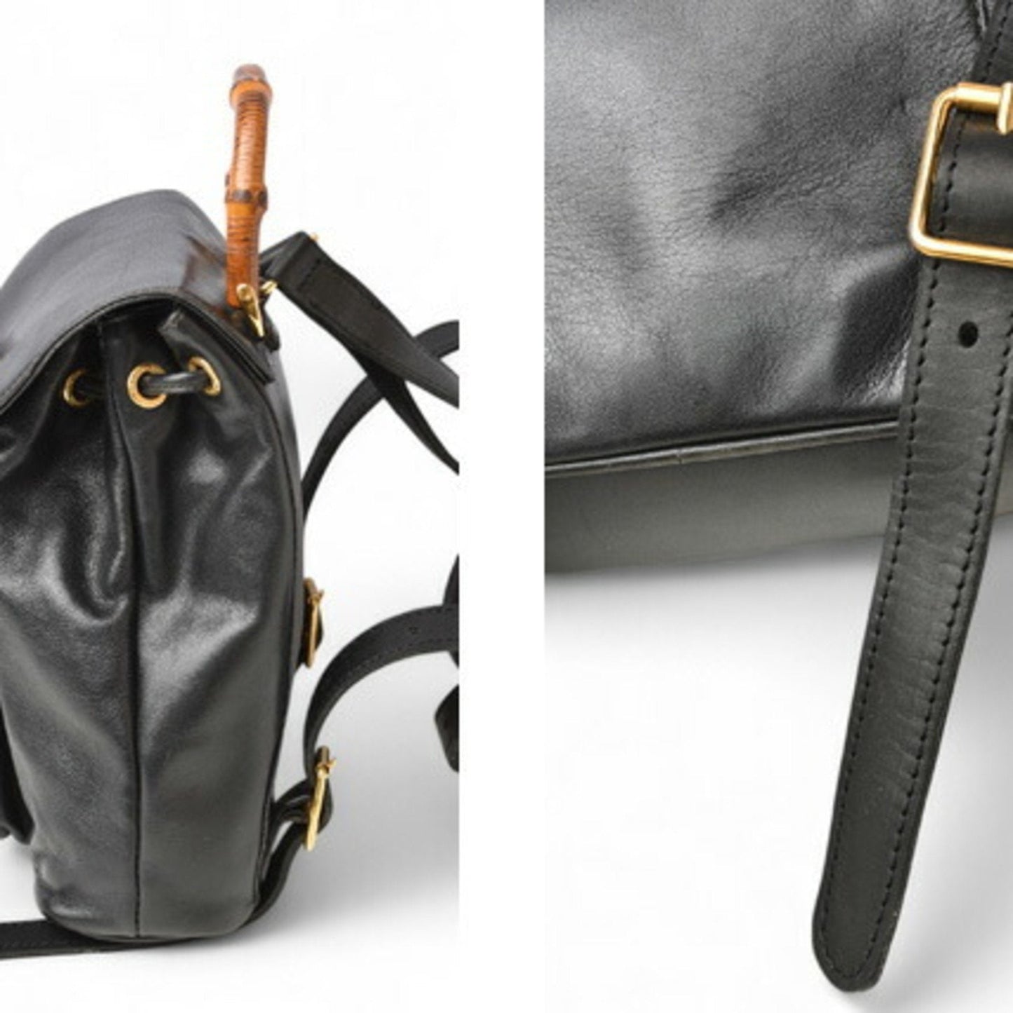 Gucci Black Leather Backpack ()